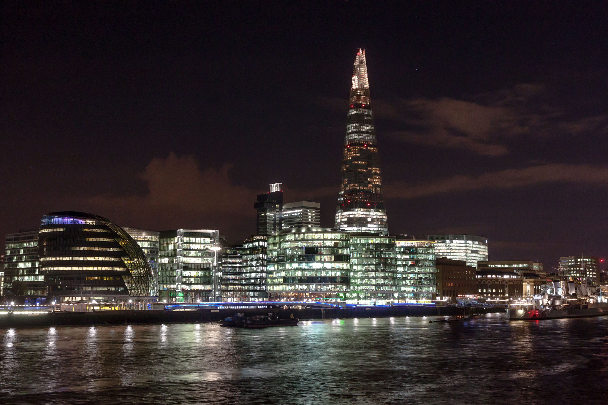 Canon EOS 500D (EOS Rebel T1i / EOS Kiss X3) sample photo. The shard from tower bridge photography
