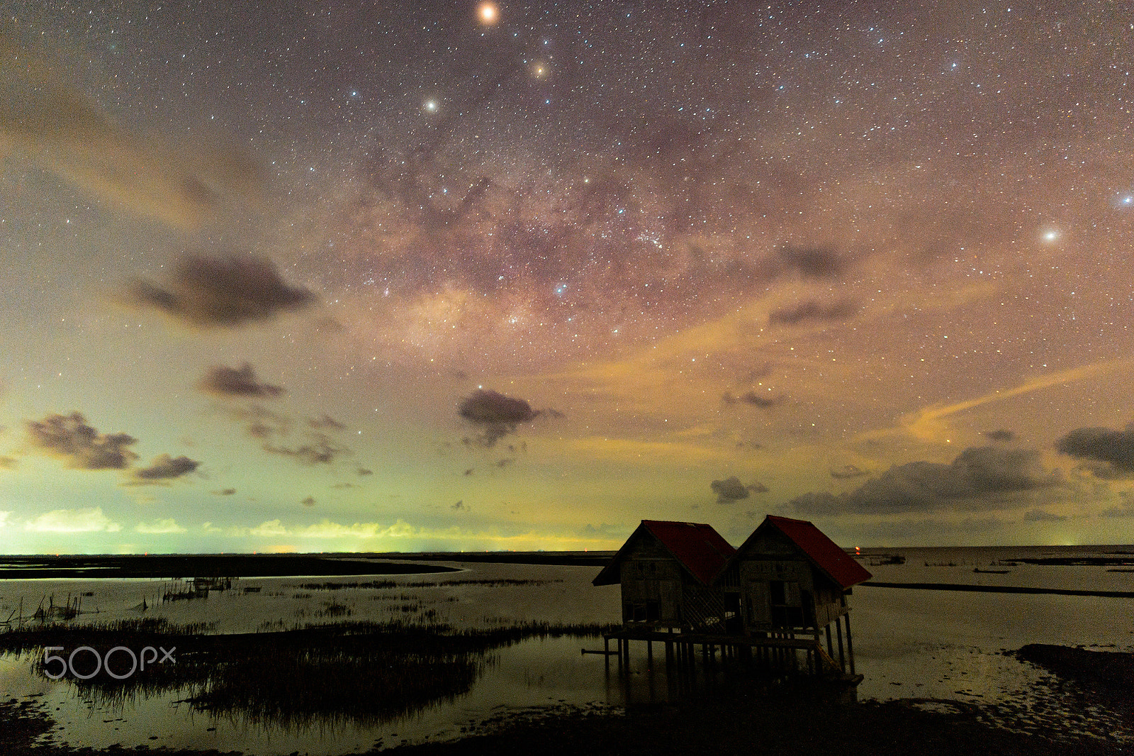 Nikon Df + Nikon AF-S Nikkor 20mm F1.8G ED sample photo. The milky way at thale noi waterfowl park photography