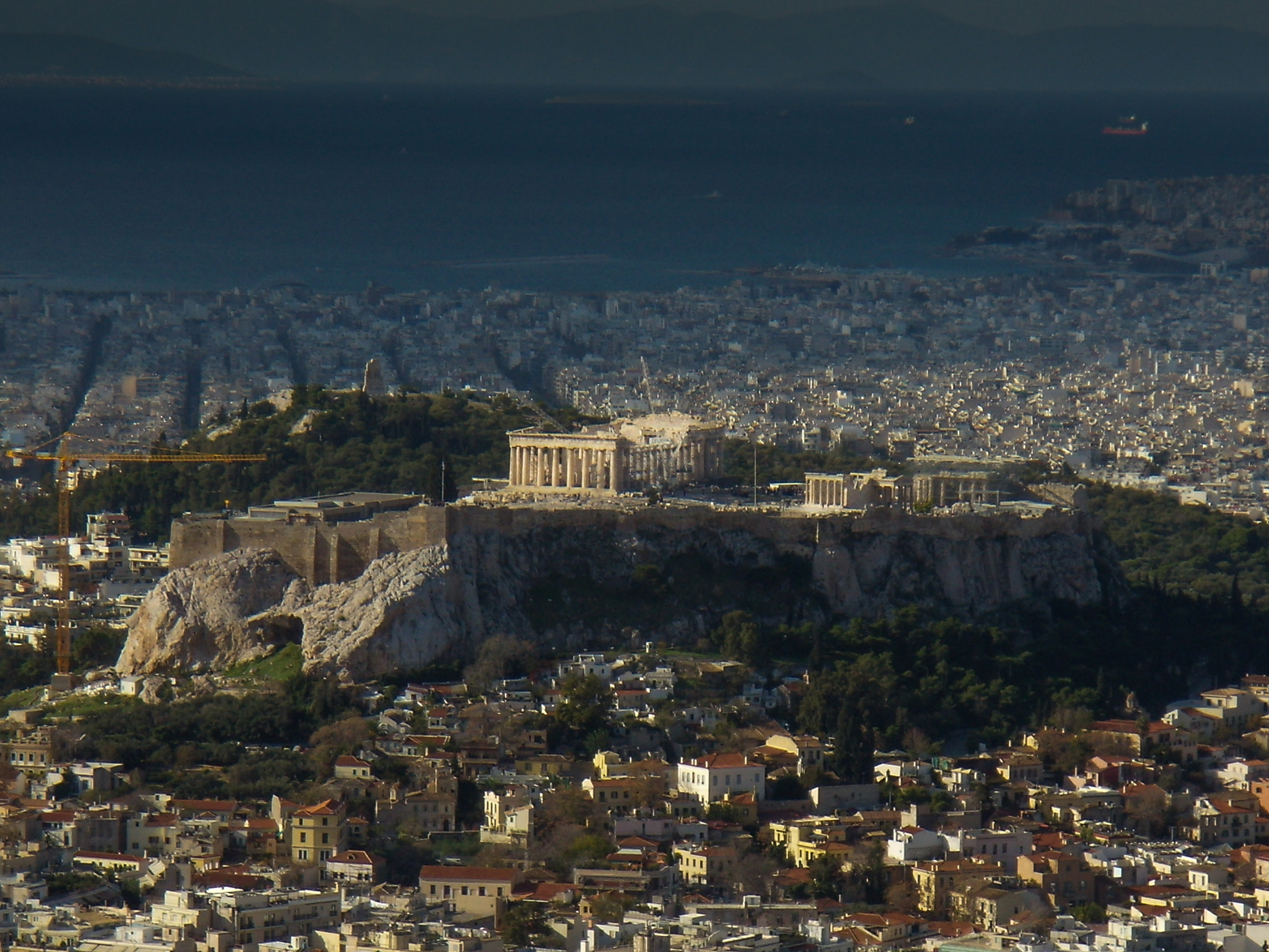 Olympus FE200 sample photo. Athens: view from the lykabettus to the akropolis photography