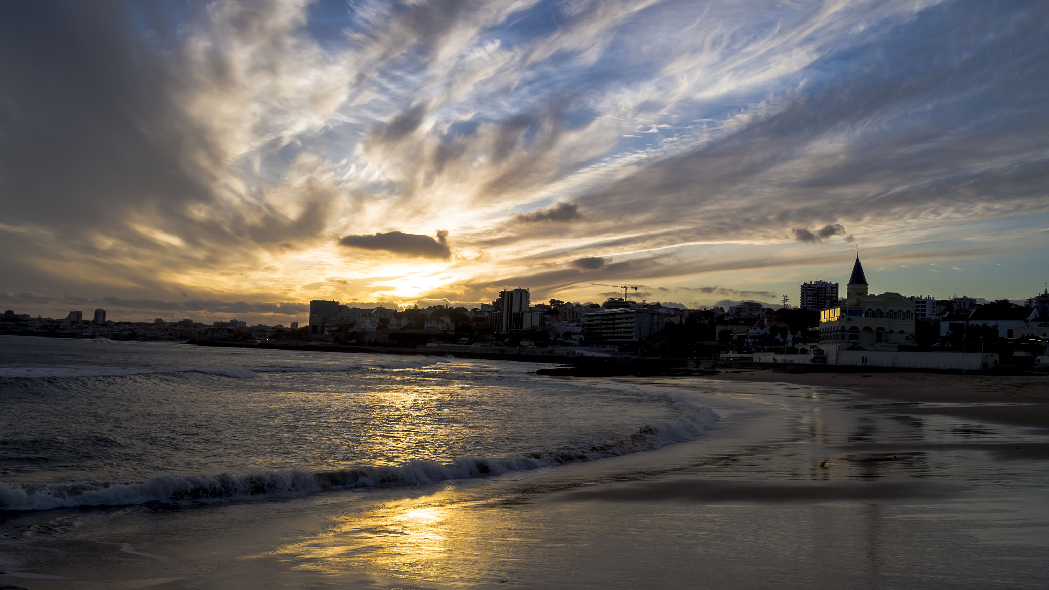 Olympus PEN E-PM2 sample photo. Sunset portugal photography