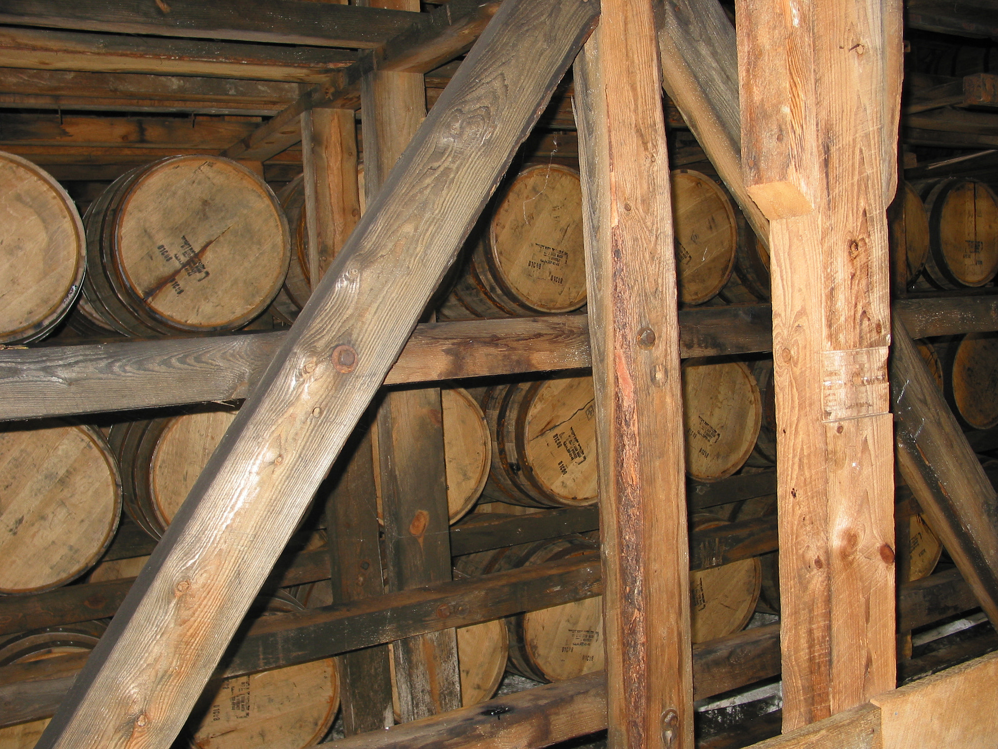 Canon POWERSHOT G2 sample photo. Bourbon barrels, maker's mark photography