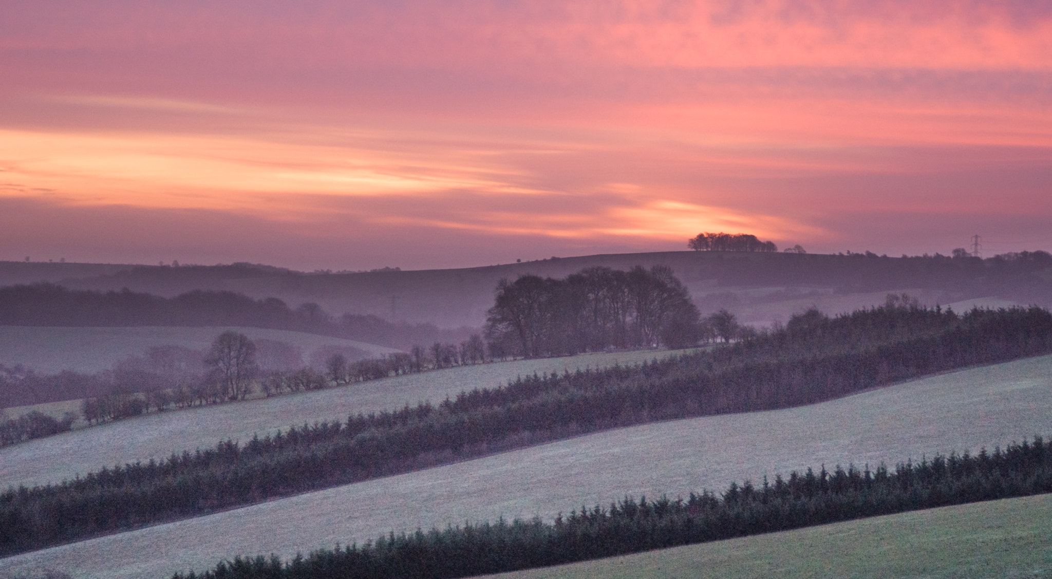 Sony ILCA-77M2 sample photo. Red dawn, cotswolds, gloucestershire photography