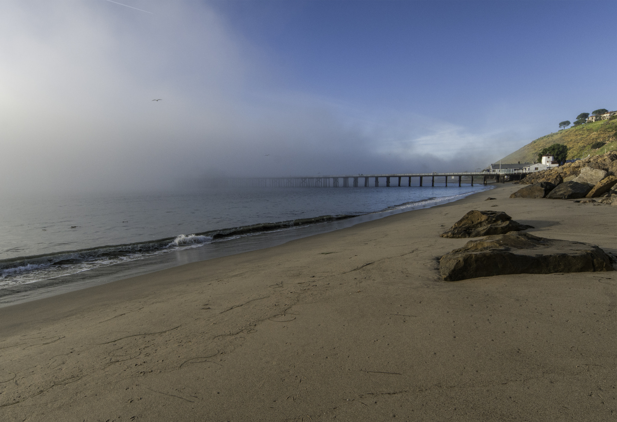 Nikon D300 + Sigma 12-24mm F4.5-5.6 EX DG Aspherical HSM sample photo. Malibu fog photography