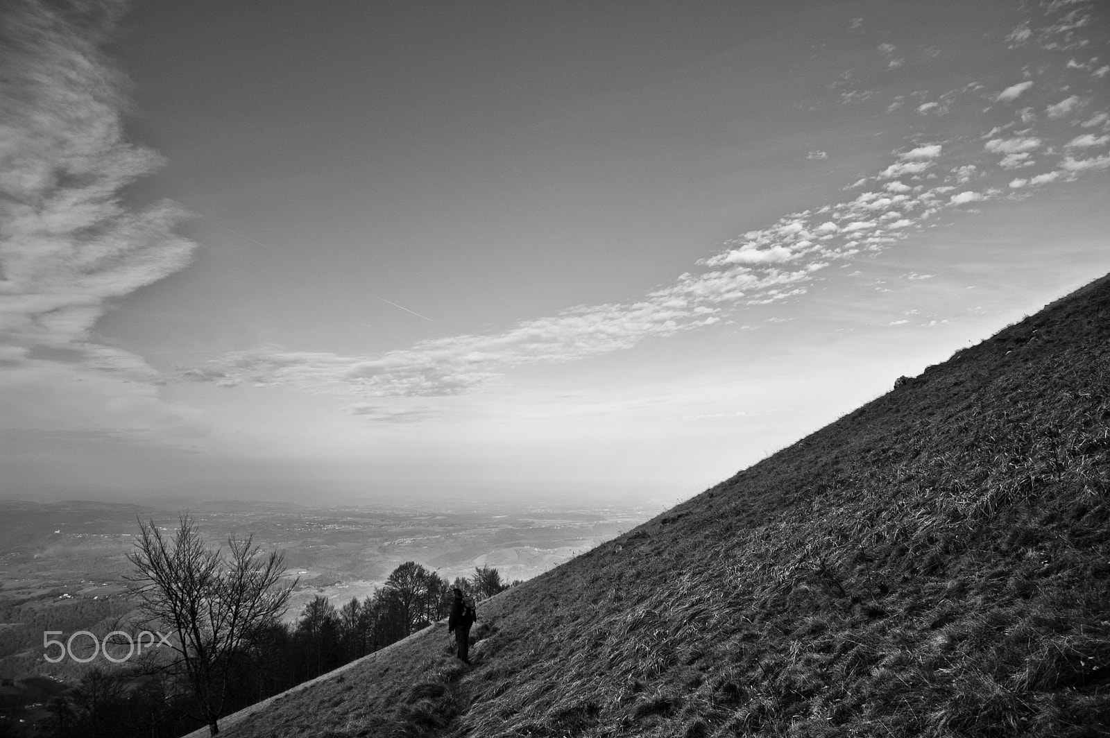 Nikon D50 sample photo. Steep slope, cotton clouds photography