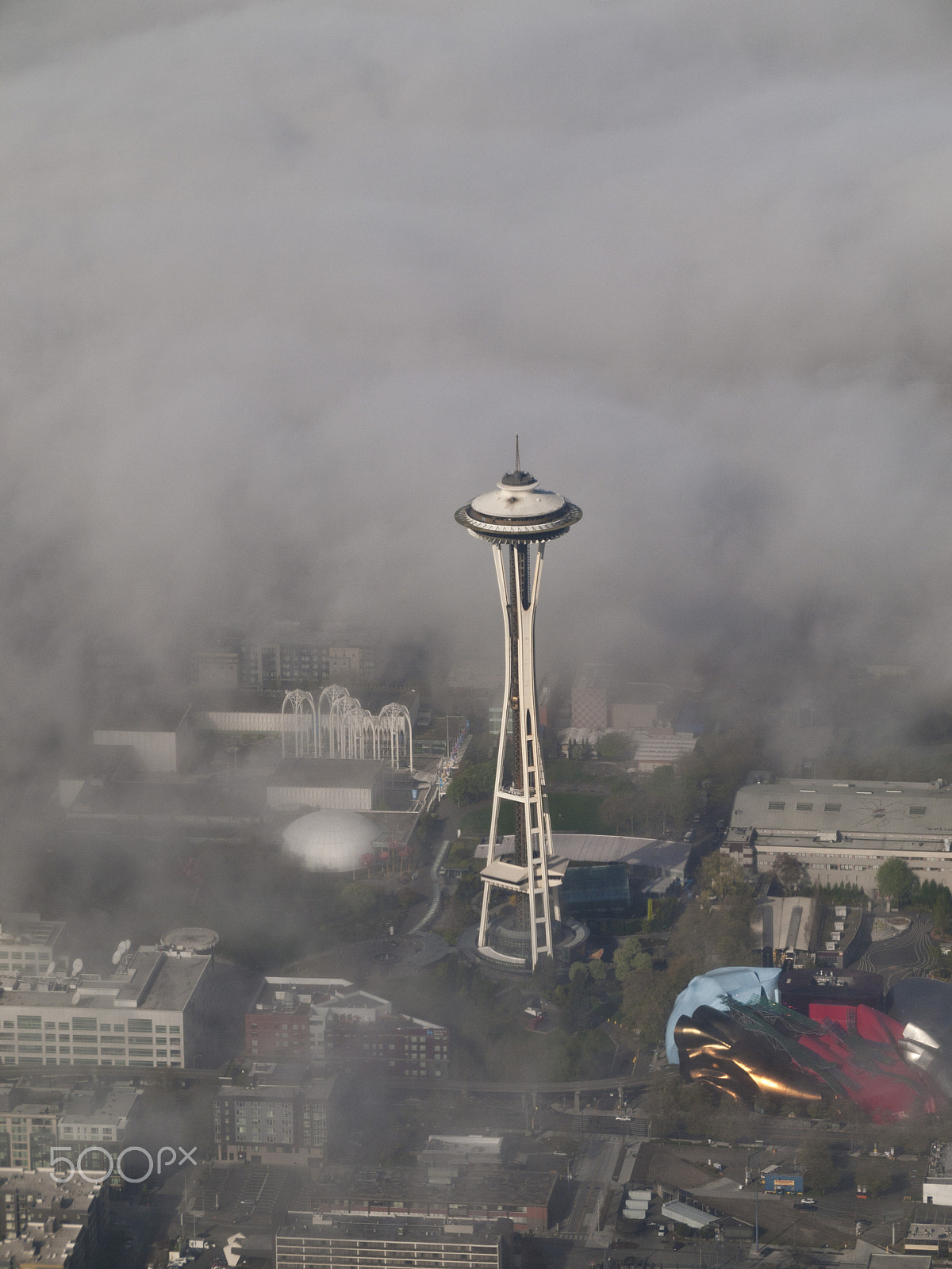 Olympus PEN E-P1 sample photo. Seattle space needle photography