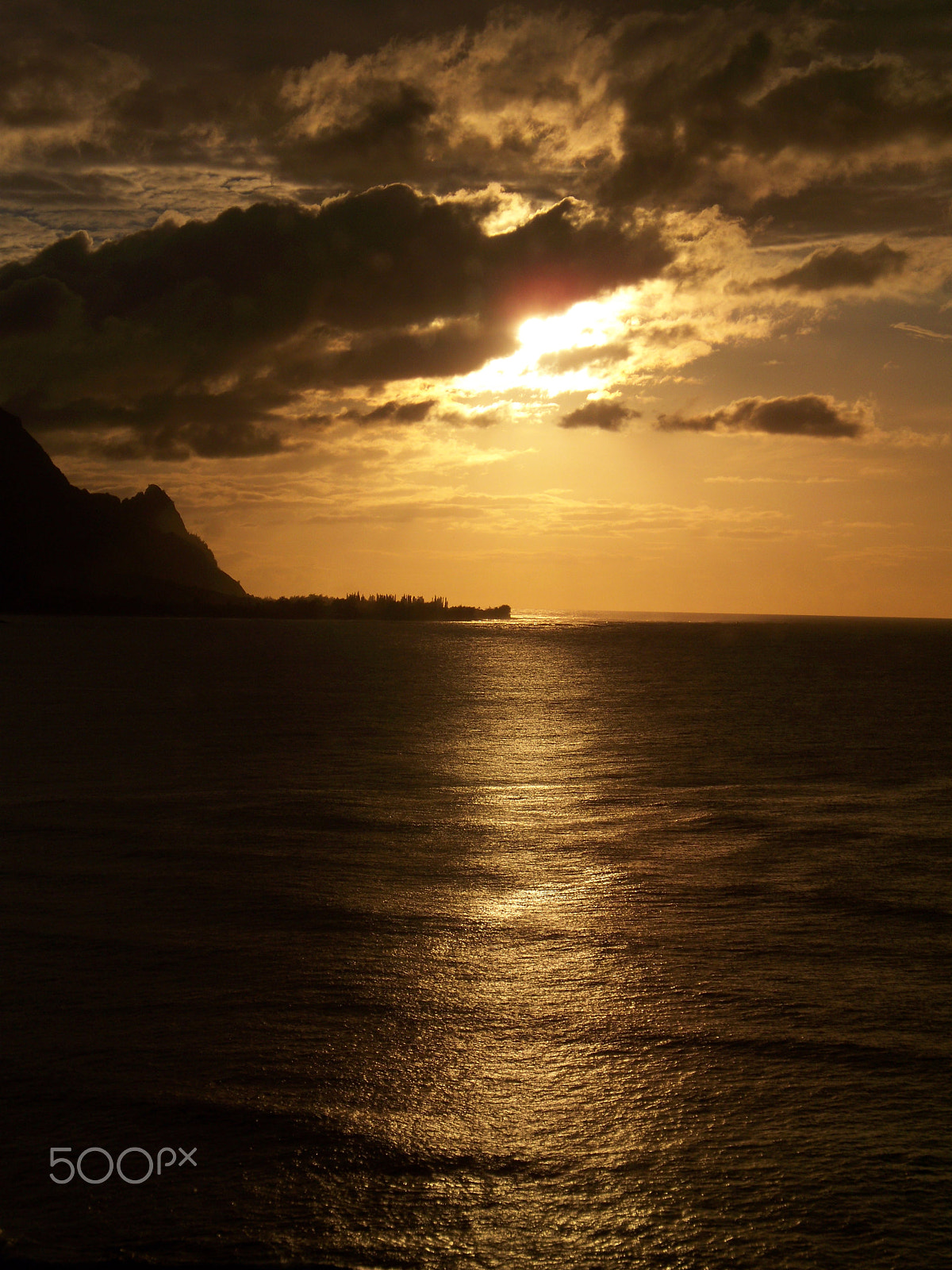 Kodak Z1275 ZOOM DIGITAL CAMERA sample photo. Kauai'ian sunset photography