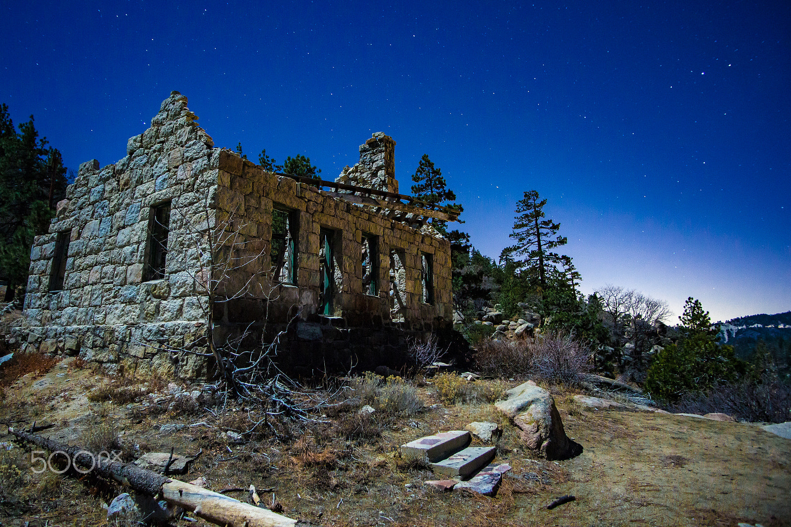 Canon EOS 5D Mark II + Tamron AF 19-35mm f/3.5-4.5 sample photo. The dam keepers house. big bear lake, california photography