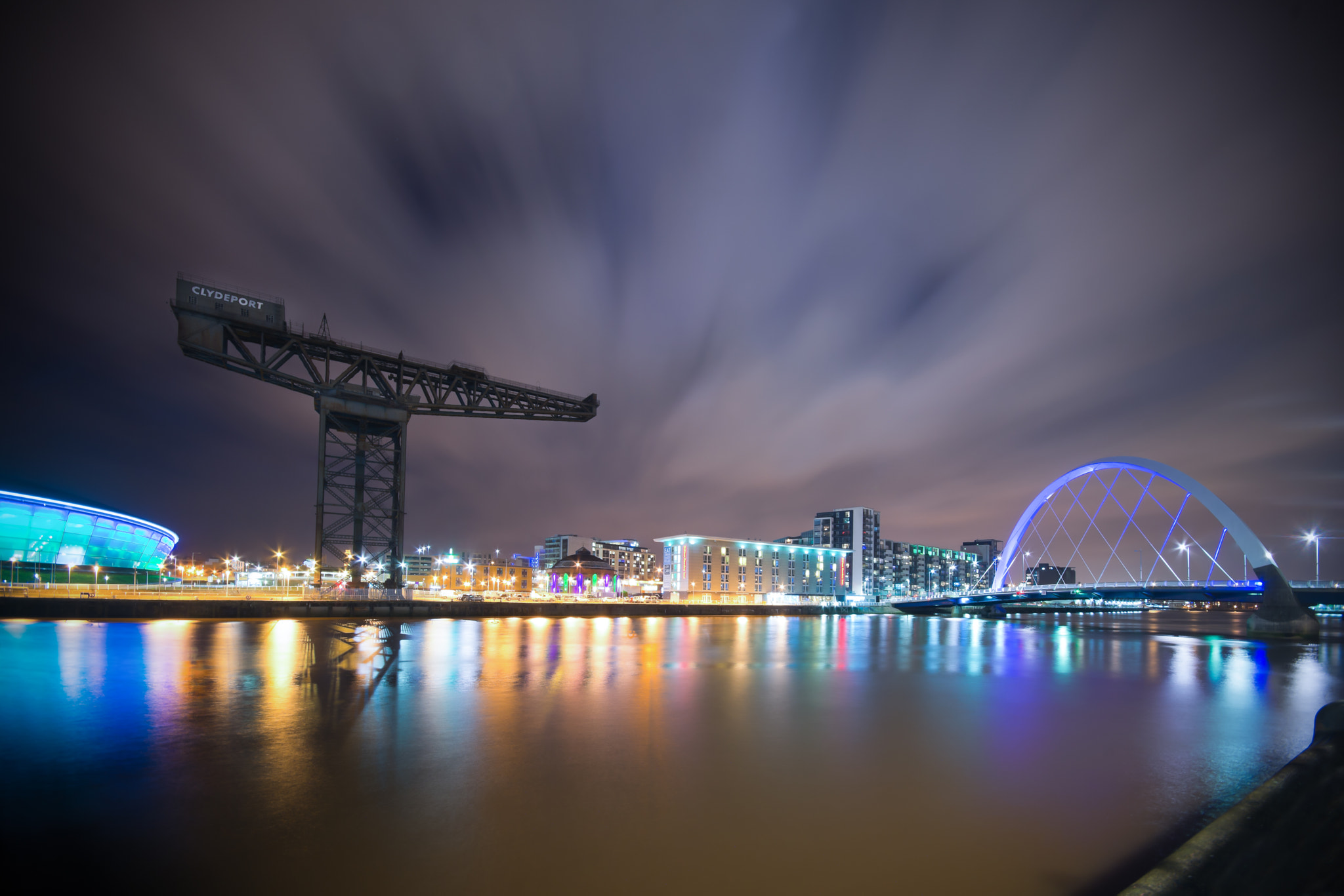 Sigma 10-20mm F4-5.6 EX DC HSM sample photo. Clydeport and the squinty bridge photography