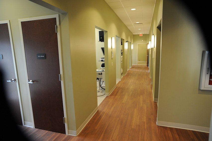 ZEISS Distagon T* 21mm F2.8 sample photo. Hallway at our family dentistry in salisbury nc photography