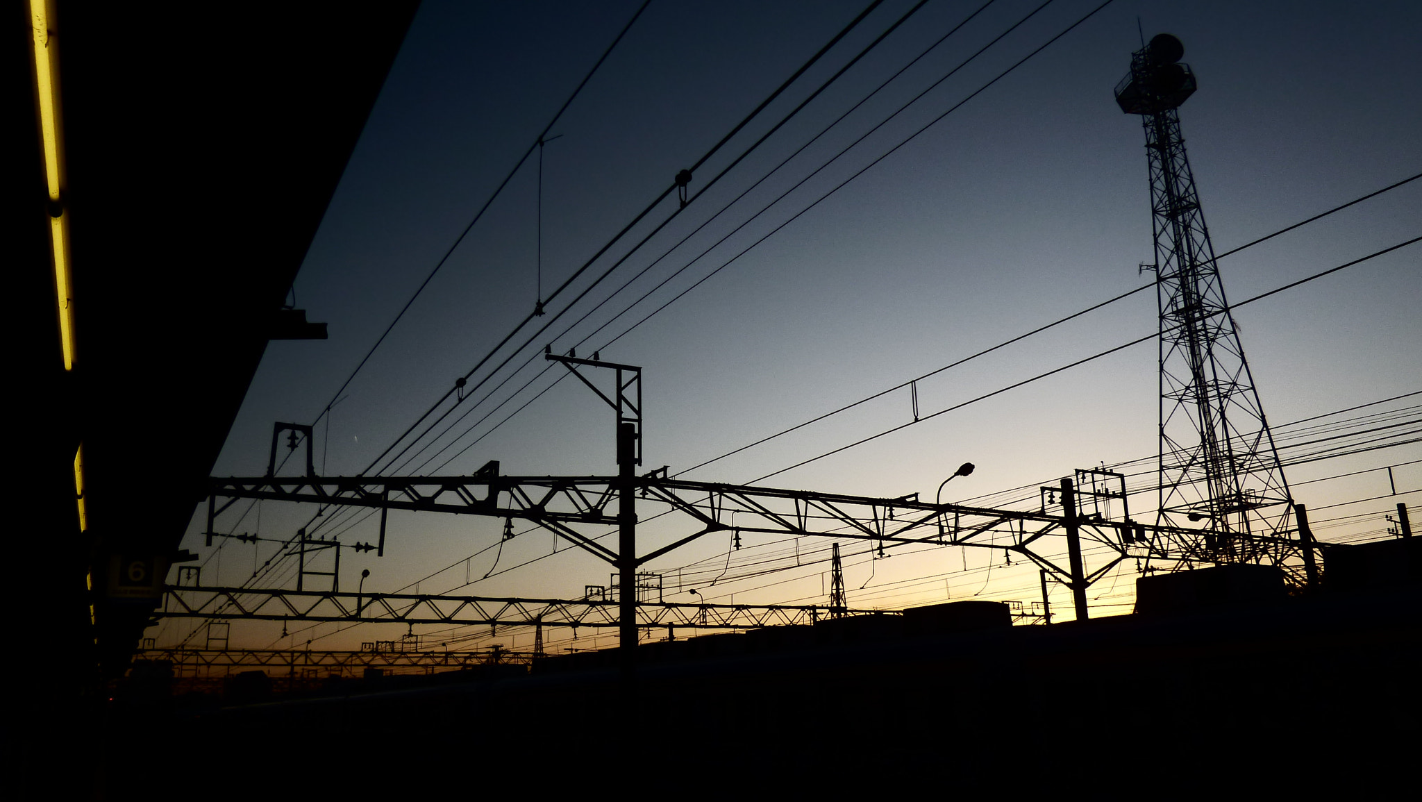Panasonic DMC-FX77 sample photo. The sunset at wakayamashi station photography