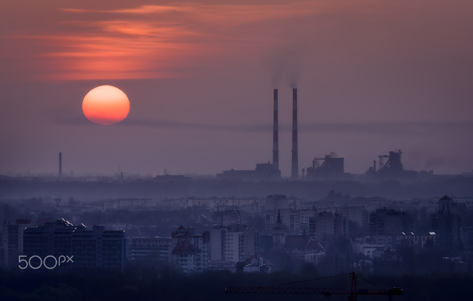 Pentax K-3 sample photo. Sunrise over a smoke photography
