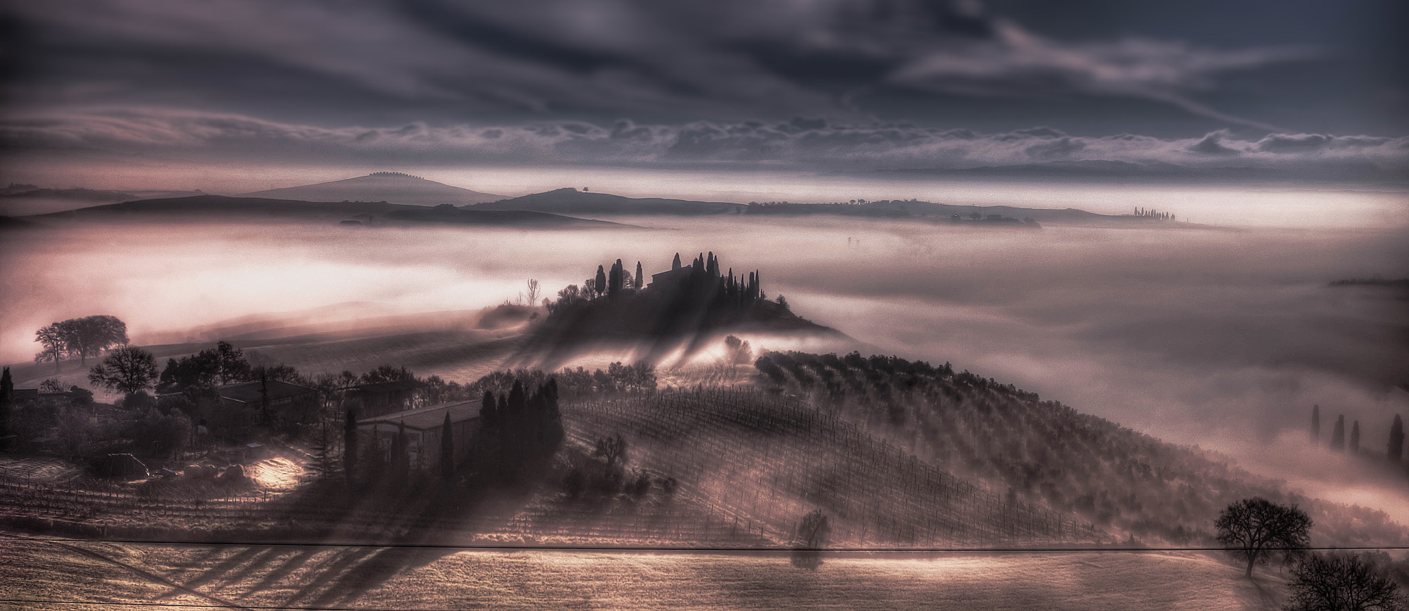 Nikon PC-E Nikkor 45mm F2.8D ED Tilt-Shift sample photo. Tuscan sunrise photography