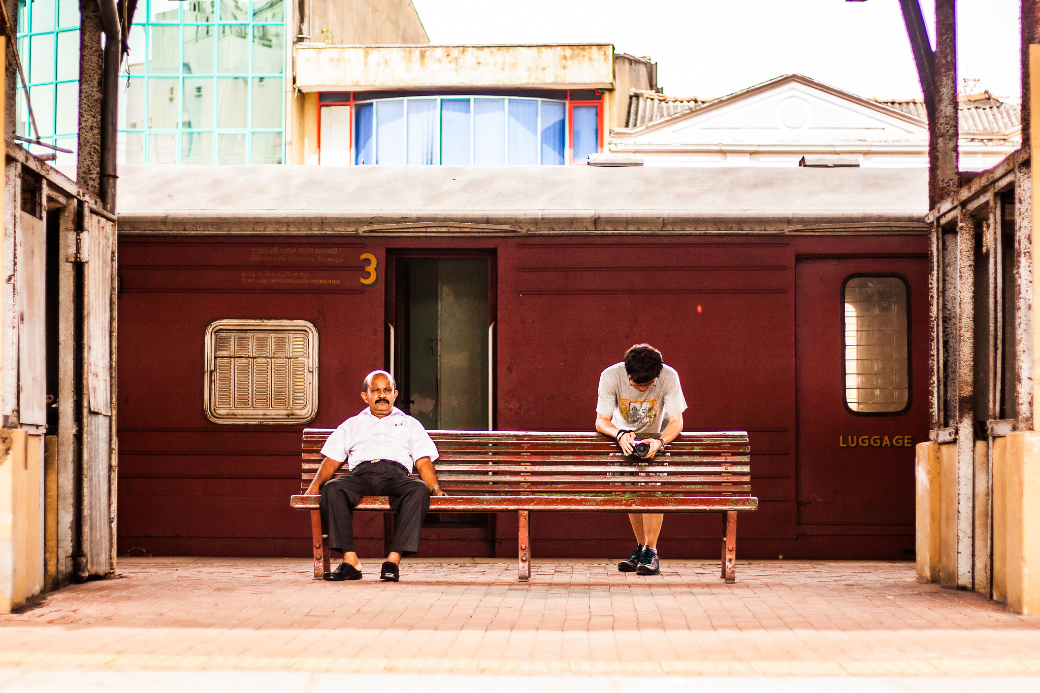 Canon EOS 450D (EOS Rebel XSi / EOS Kiss X2) sample photo. A serene afternoon at train station in galle sri lanka... photography