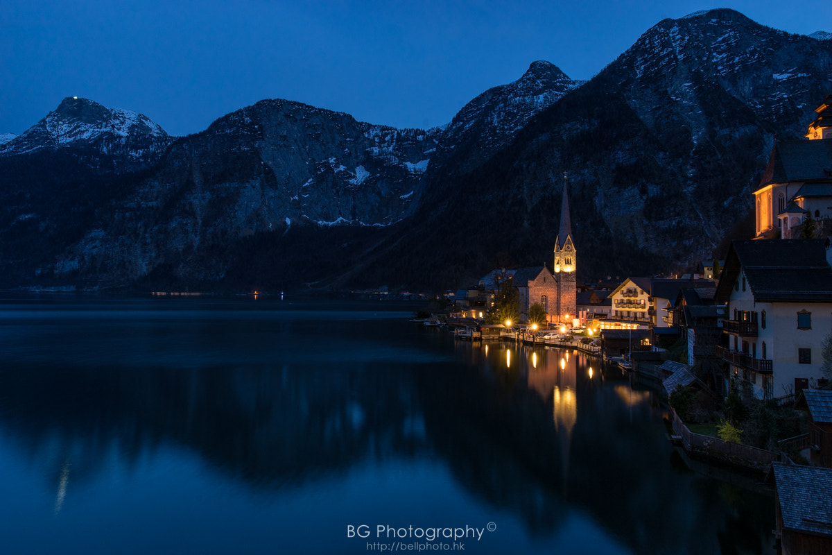 Sony a7 II + Canon EF 85mm F1.2L II USM sample photo. Hallstatt night. photography