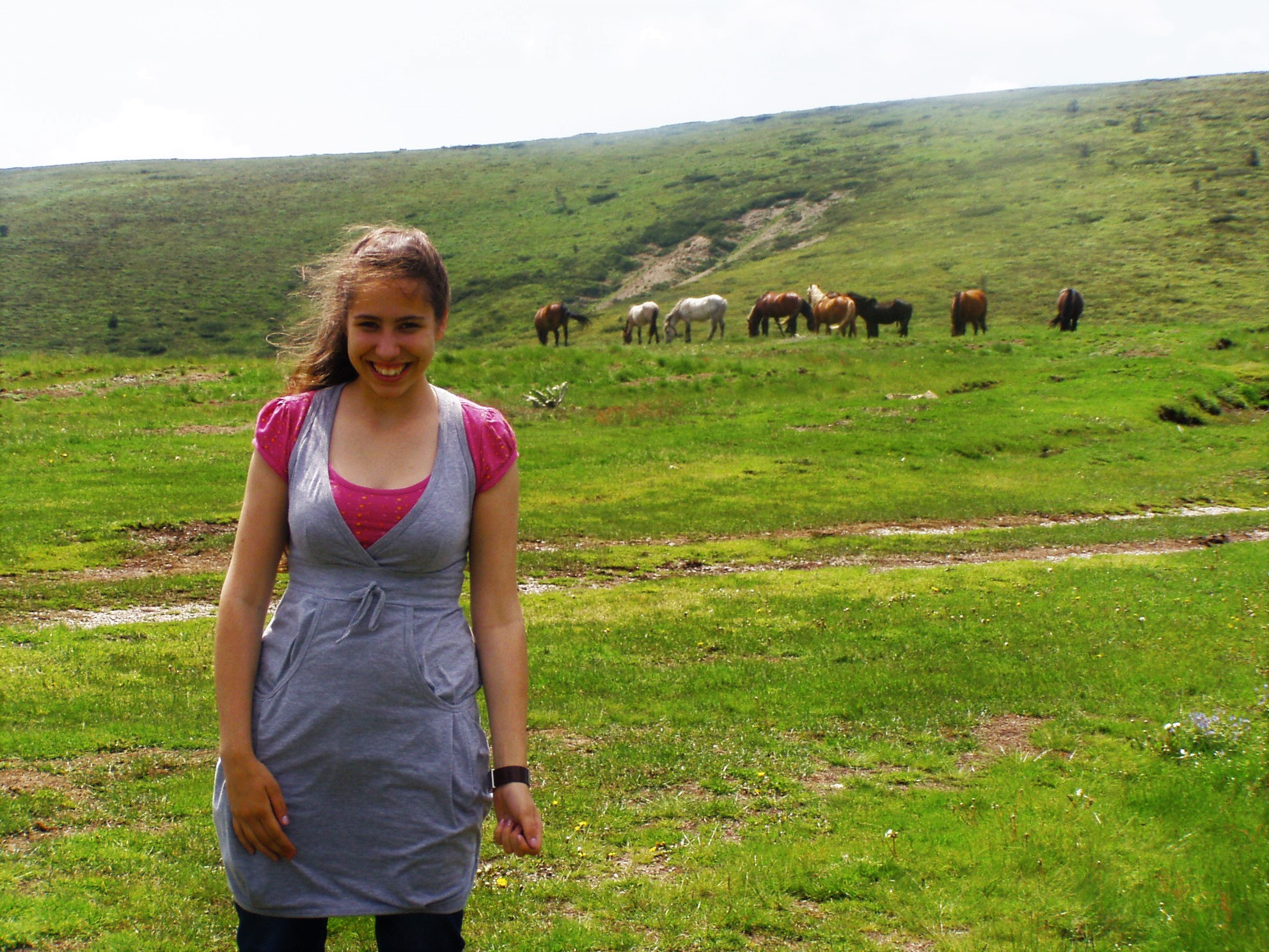 Olympus C720UZ sample photo. Girl with wild horses in the mountains photography