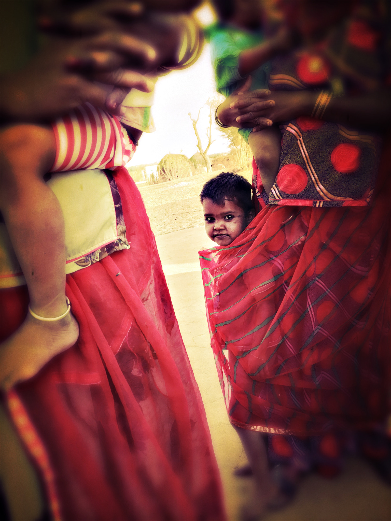 Hipstamatic 311 sample photo. Desert family, thar desert, india photography