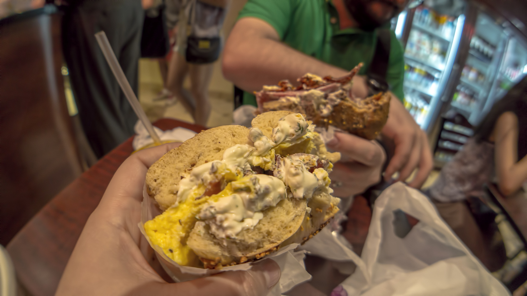Sony Alpha a5000 (ILCE 5000) + Sony E 16mm F2.8 sample photo. Nyc bagel photography