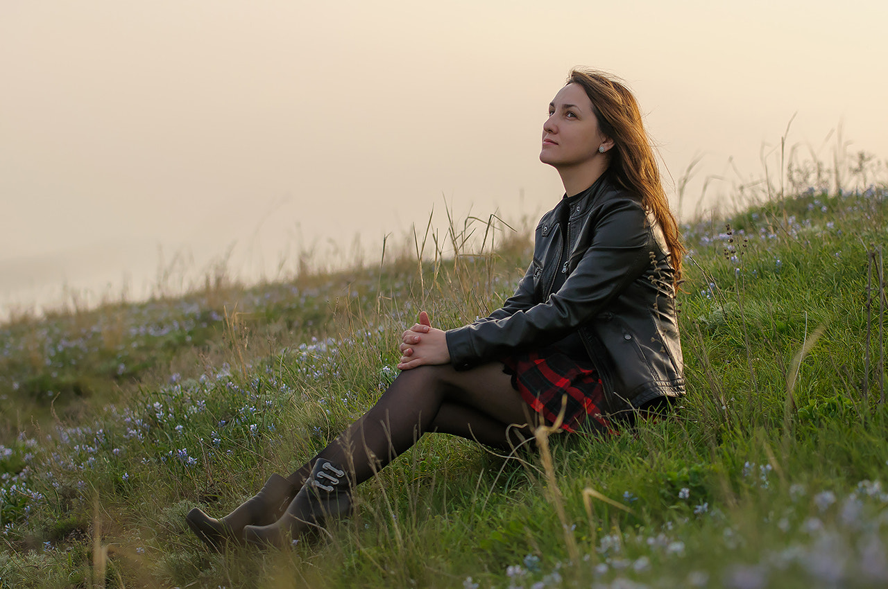 Nikon AF-S Nikkor 70-200mm F4G ED VR sample photo. Закатный портрет (sunset portrait) photography