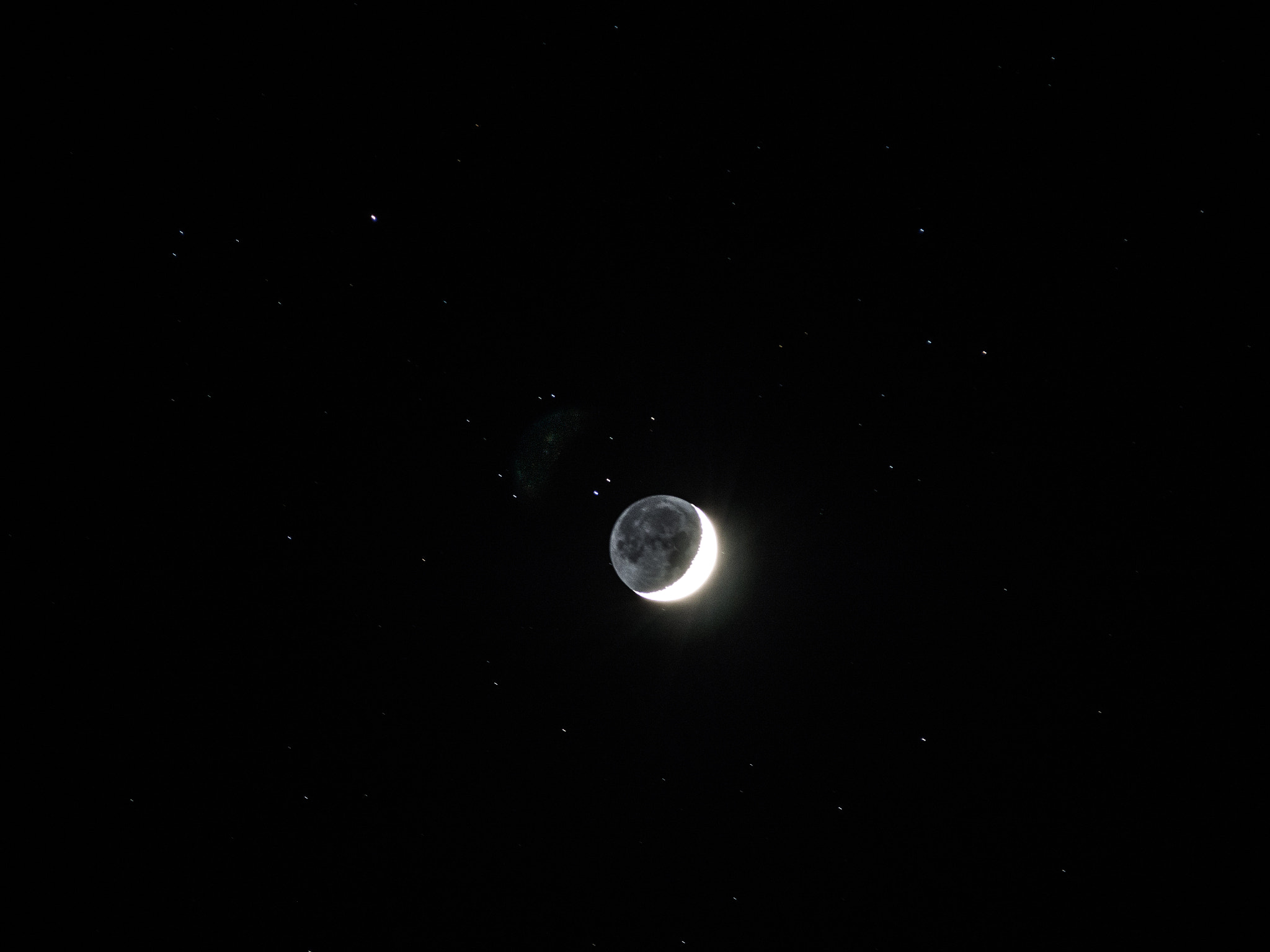 Olympus OM-D E-M10 sample photo. Crescent moon photography