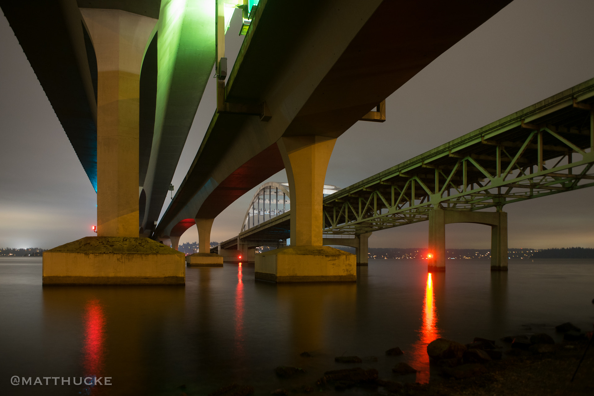 Nikon D750 + AF Nikkor 24mm f/2.8 sample photo. Lake washington floating bridge photography