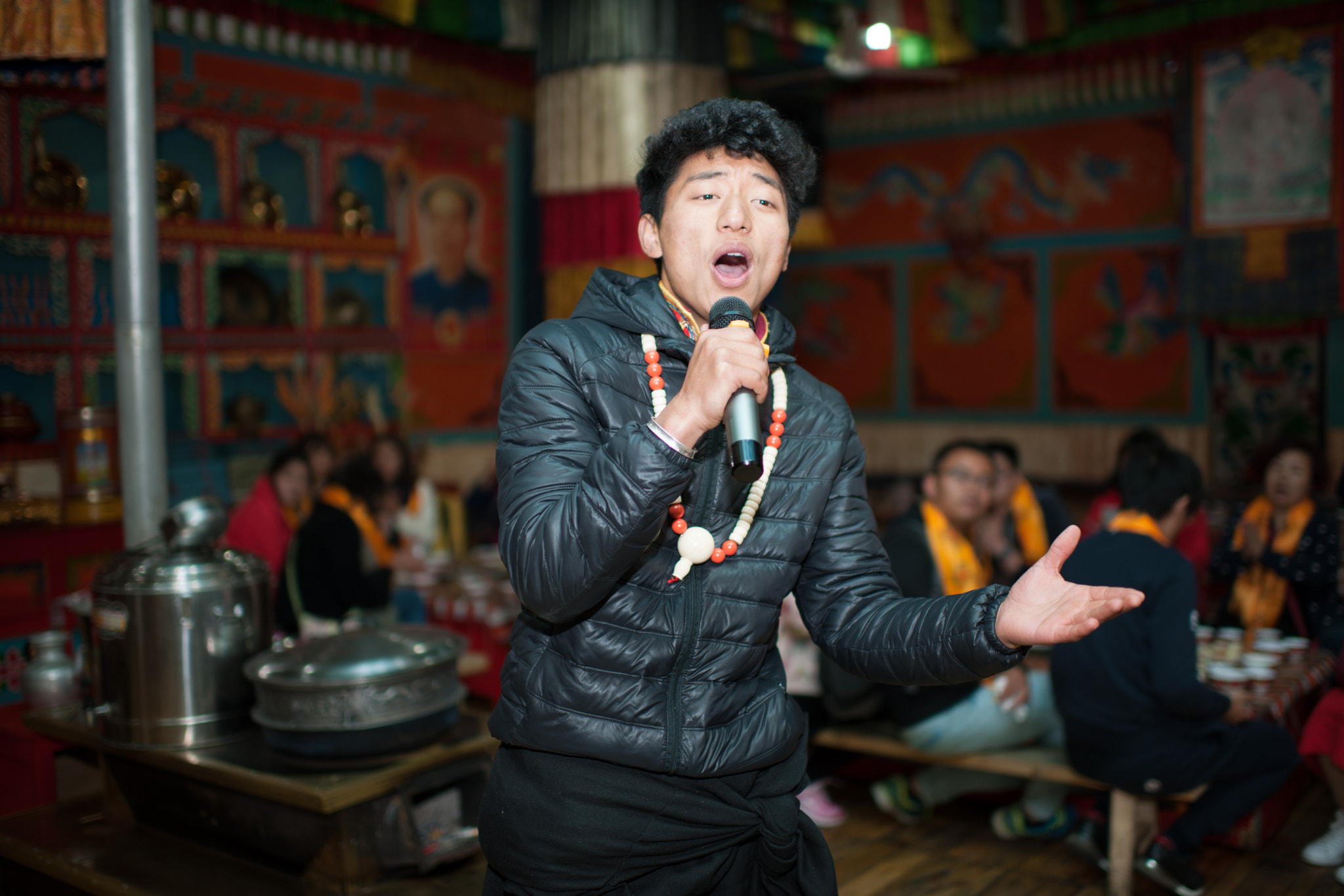 Nikon D3X + Nikon AF-S Nikkor 35mm F1.4G sample photo. Tibetan singer photography