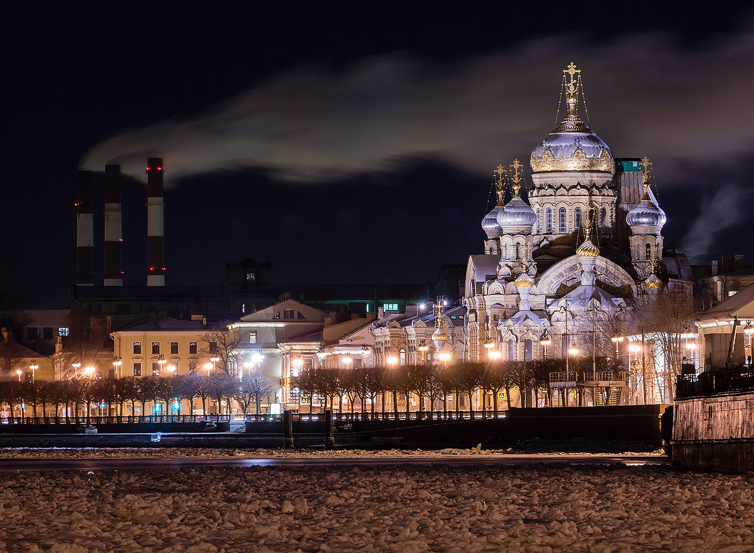 Olympus PEN E-PL3 sample photo. Church of the dormition at night photography
