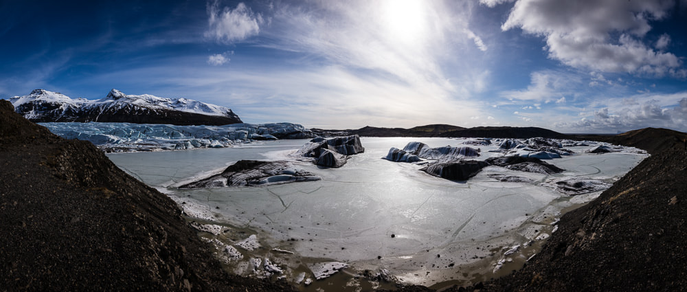 Leica Tri-Elmar-M 16-18-21mm F4 ASPH sample photo. 180 pan ice flow from glacier photography