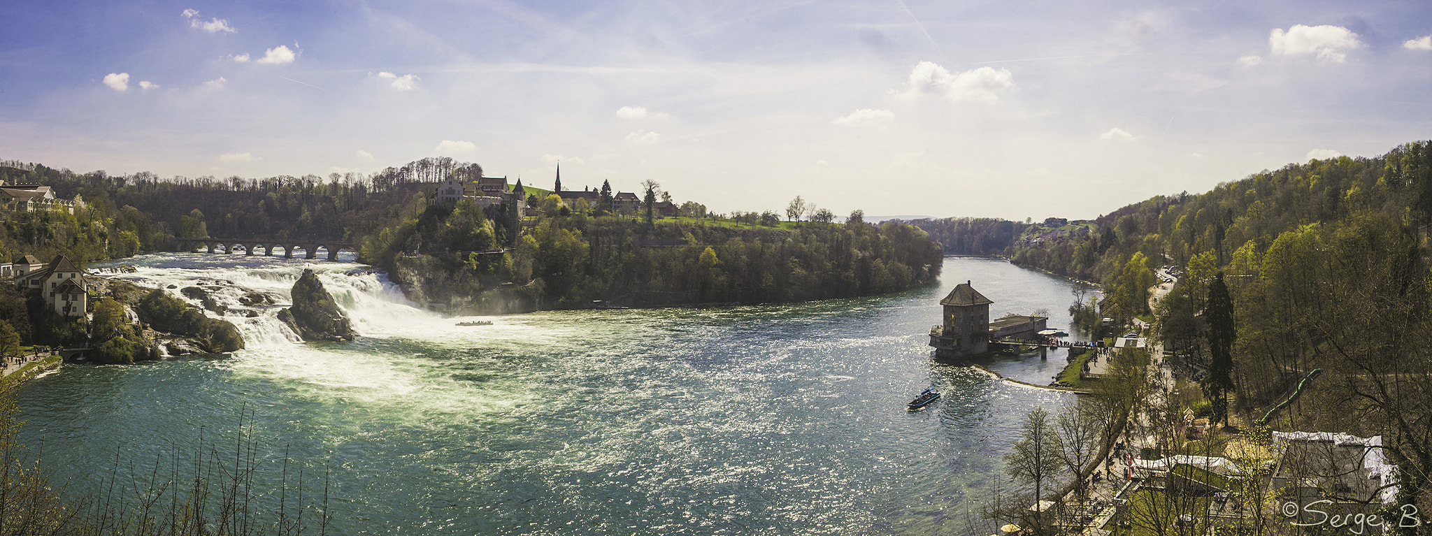 Sony SLT-A65 (SLT-A65V) + 17-50mm F2.8 sample photo. Panorama rheinfall photography