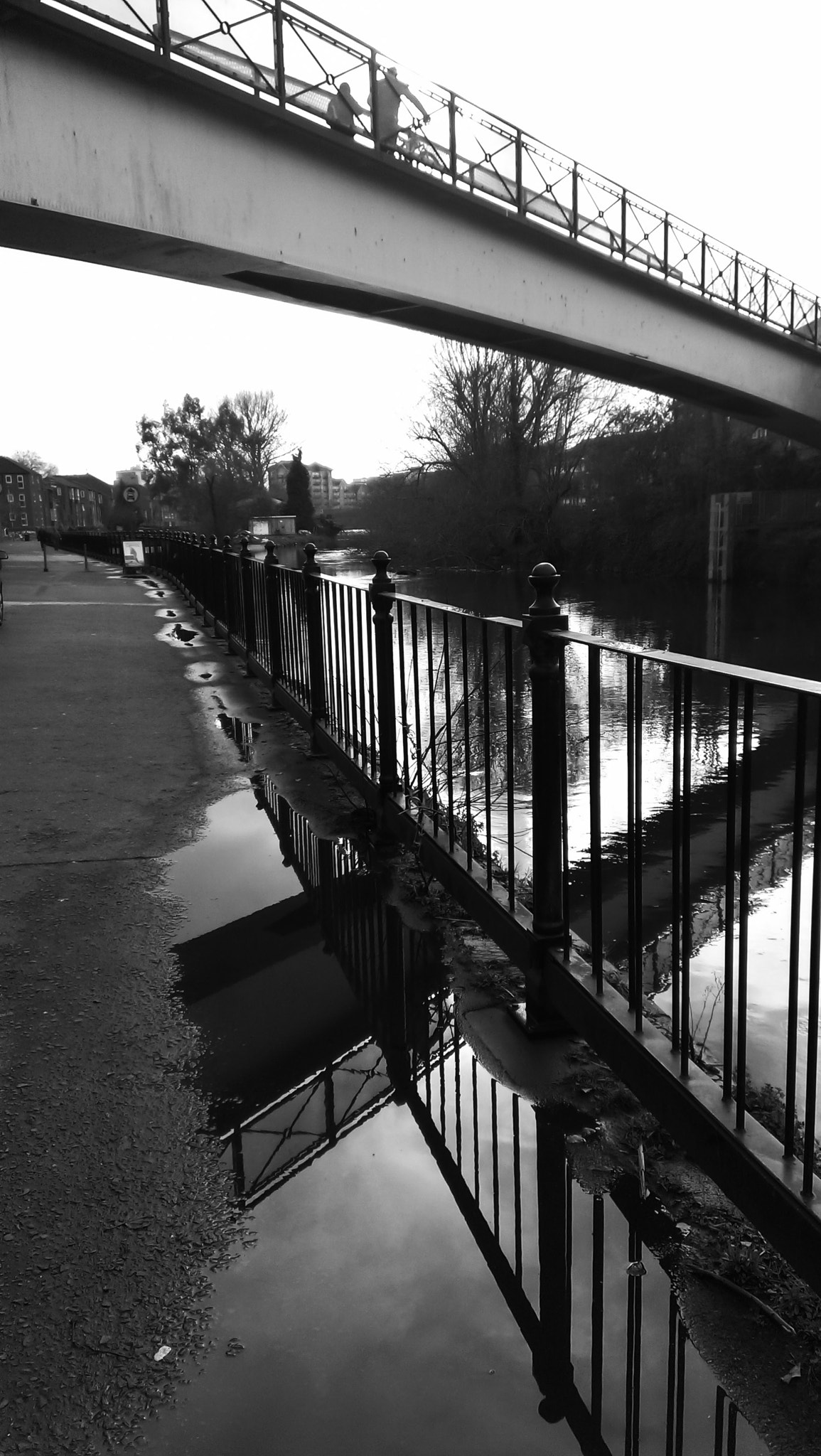 HTC ONE S sample photo. Reflections of an urban bridge photography