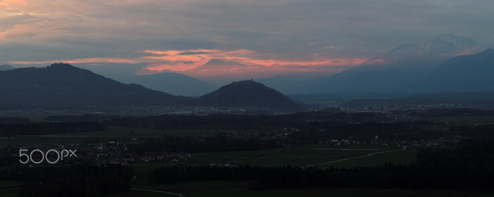 Pentax K-50 + Pentax smc FA 50mm F1.4 sample photo. After sunset glow behind kranj photography