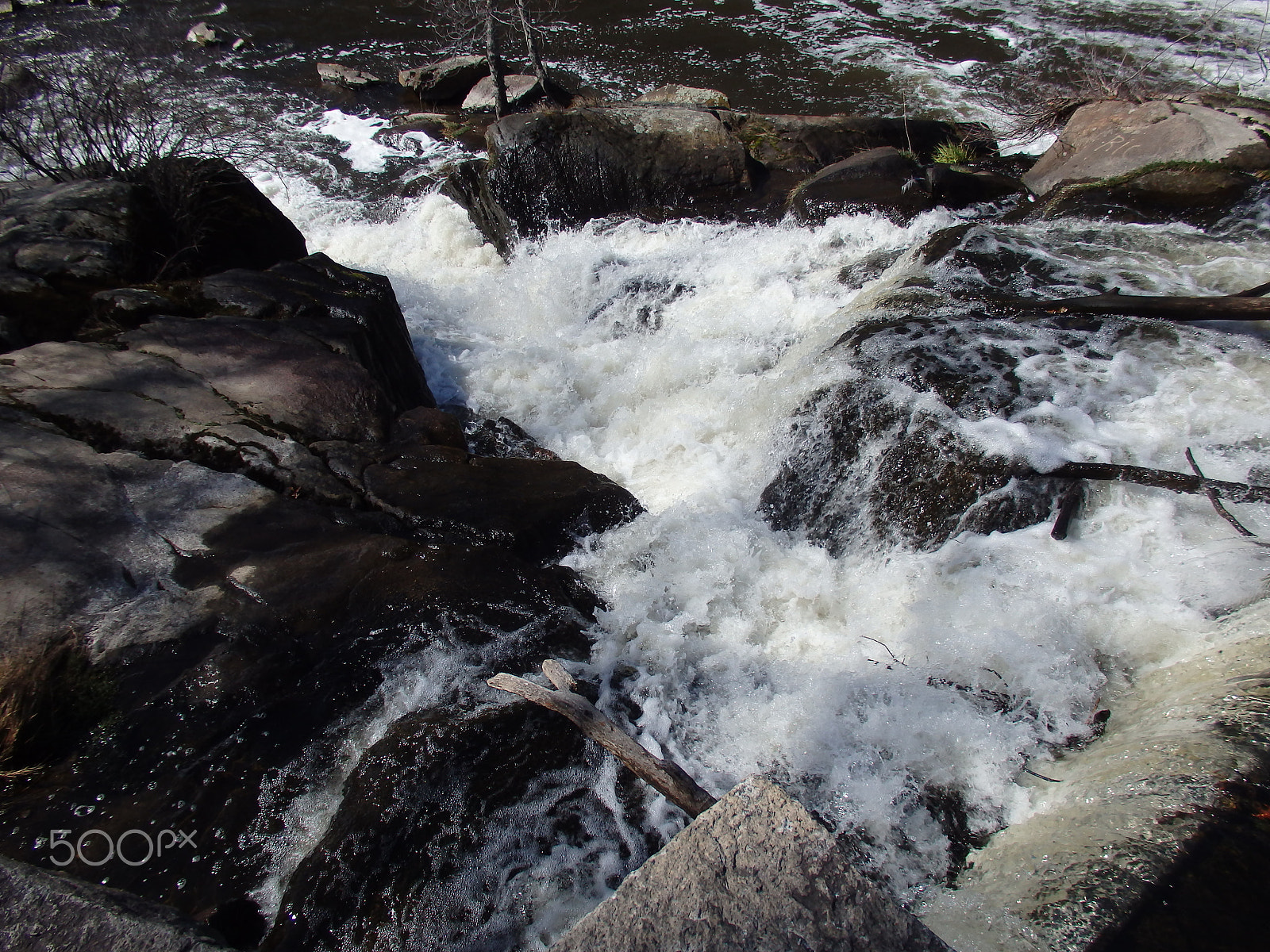 Olympus SH-60 sample photo. Rushing water photography