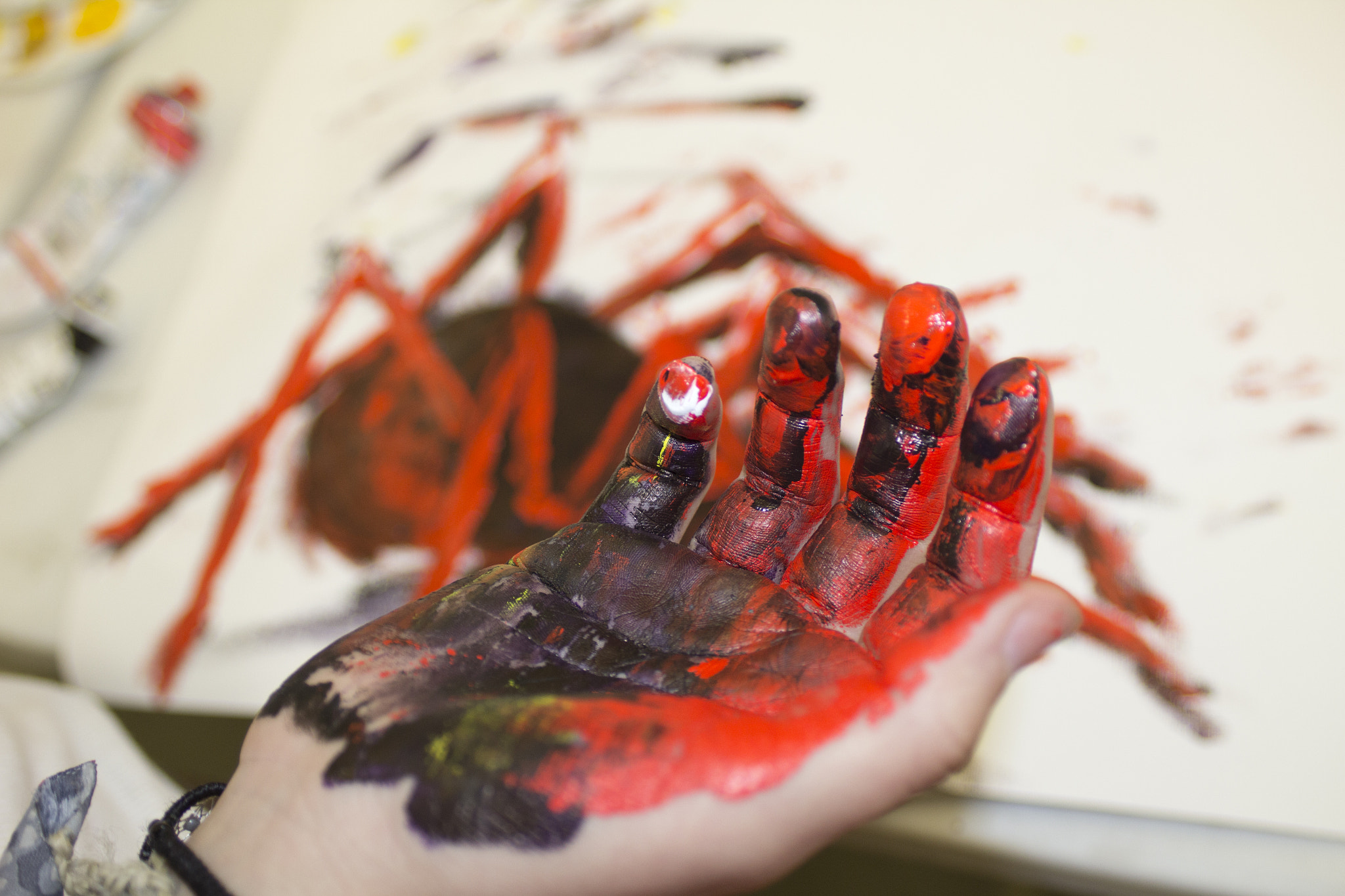 Canon EF 28-90mm f/4-5.6 sample photo. Finger painting photography