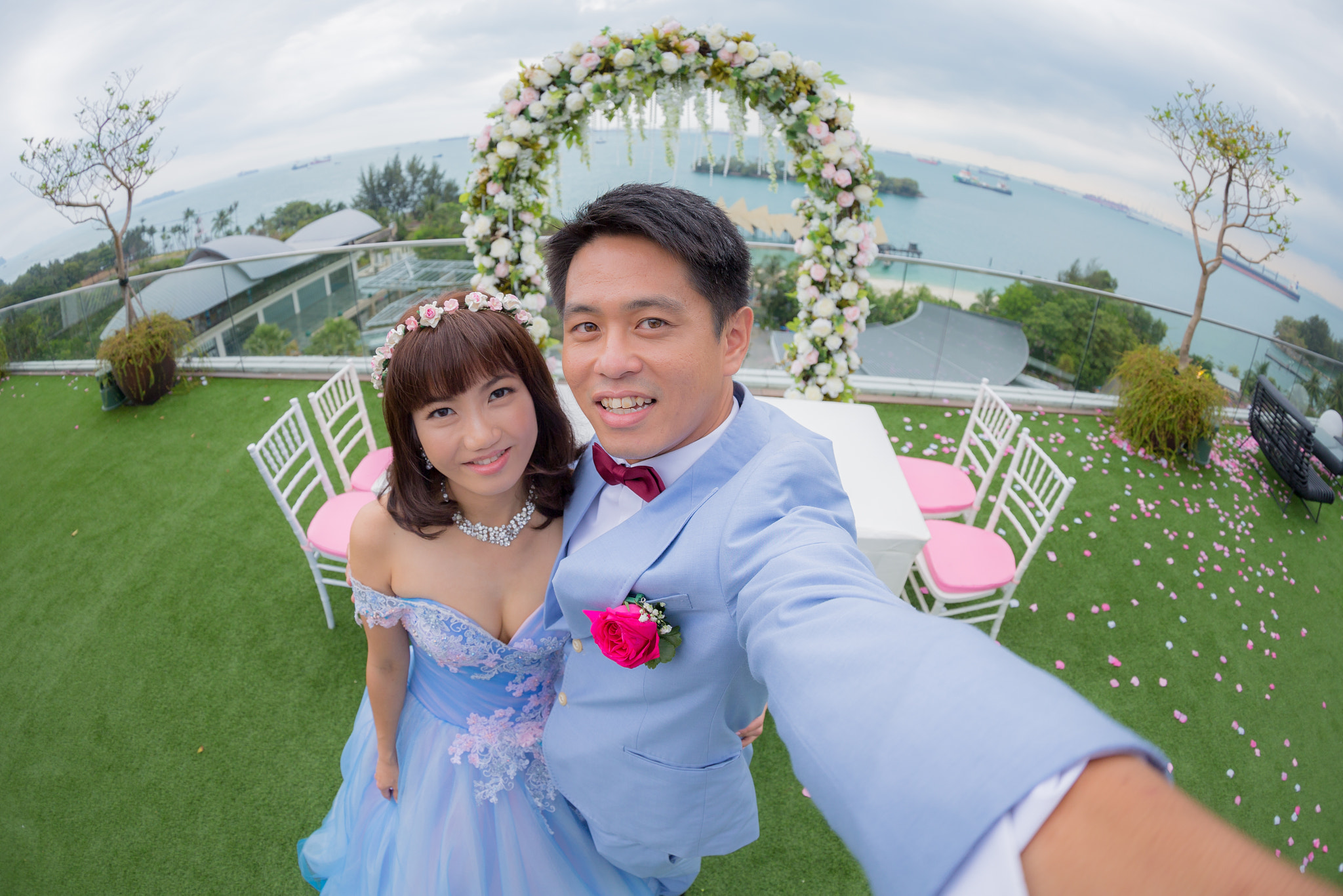 Canon EOS-1D X + Canon EF 8-15mm F4L Fisheye USM sample photo. Me and my newly wed wife photography
