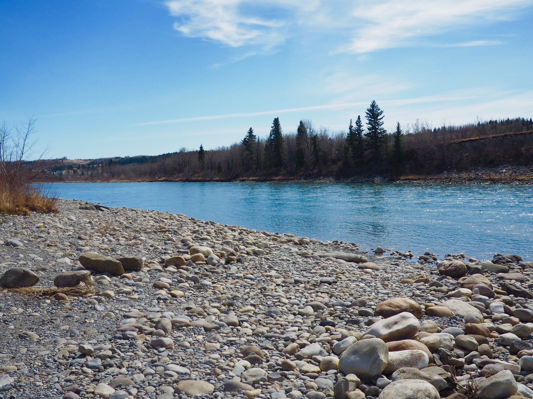 Olympus OM-D E-M5 II + Panasonic Lumix G 20mm F1.7 ASPH sample photo. Bow river in cochrane photography
