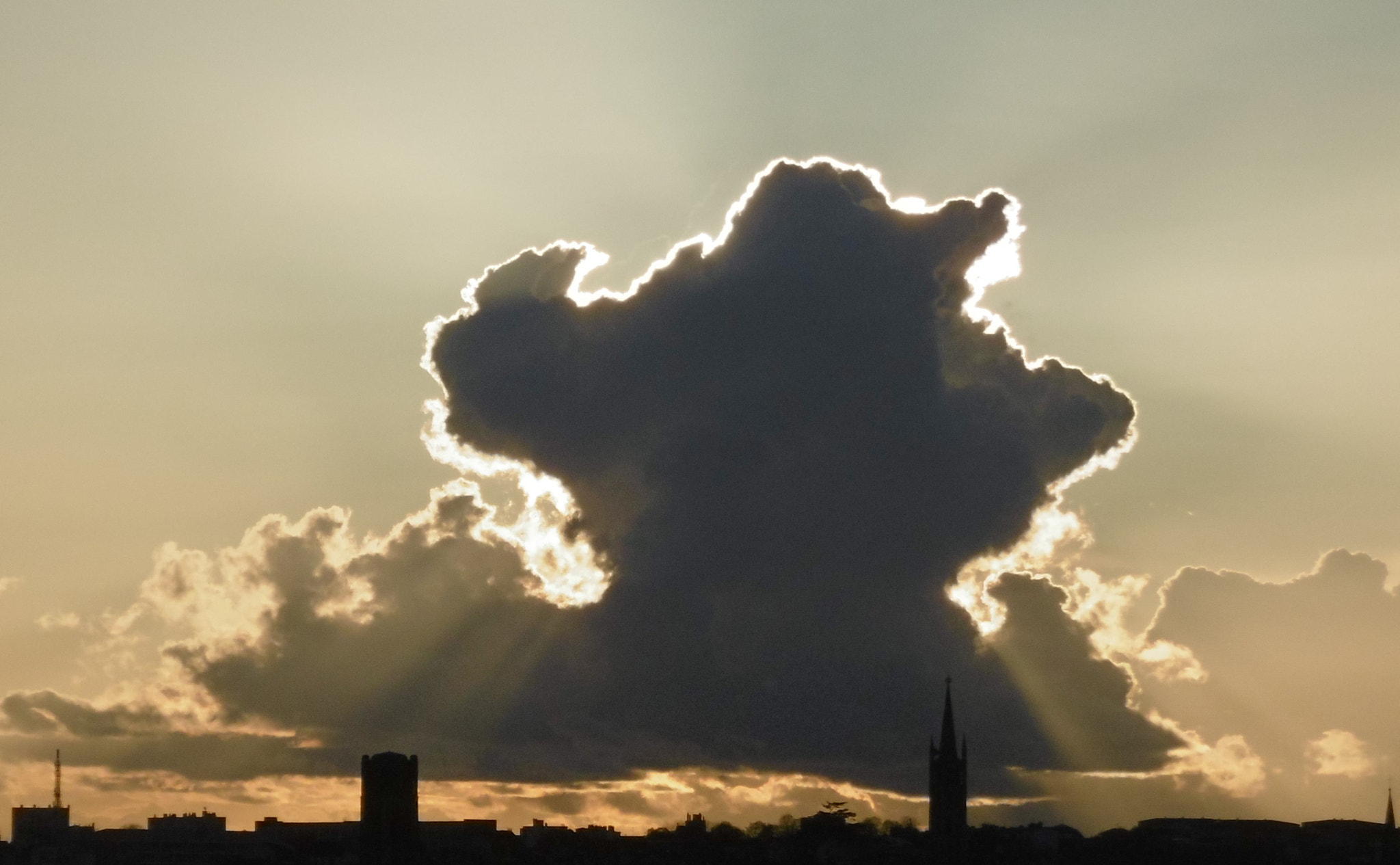 Panasonic DMC-SZ10 sample photo. Shaped cloud map of france photography