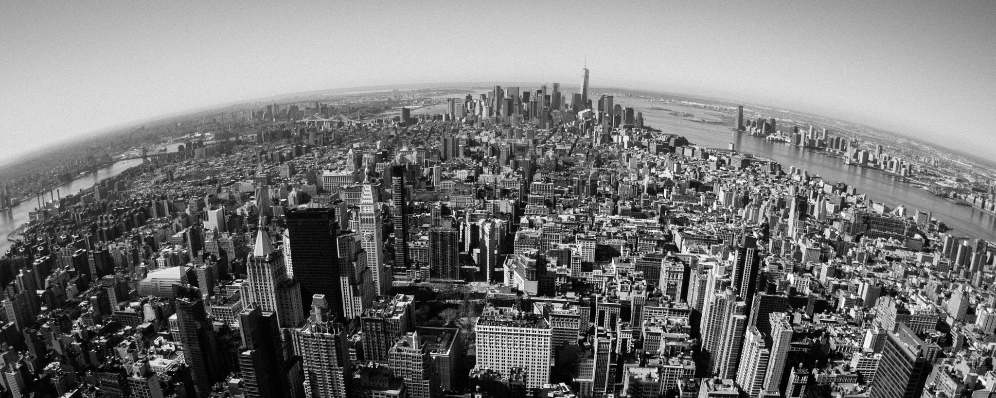 Nikon AF DX Fisheye-Nikkor 10.5mm F2.8G ED sample photo. Flight over new york photography