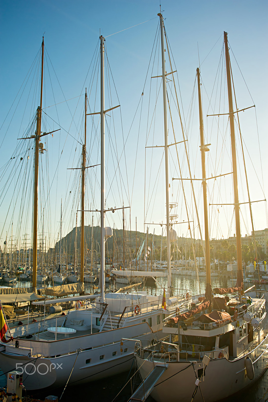 AF Zoom-Nikkor 28-80mm f/3.3-5.6G sample photo. Luxury yachts in barcelona photography
