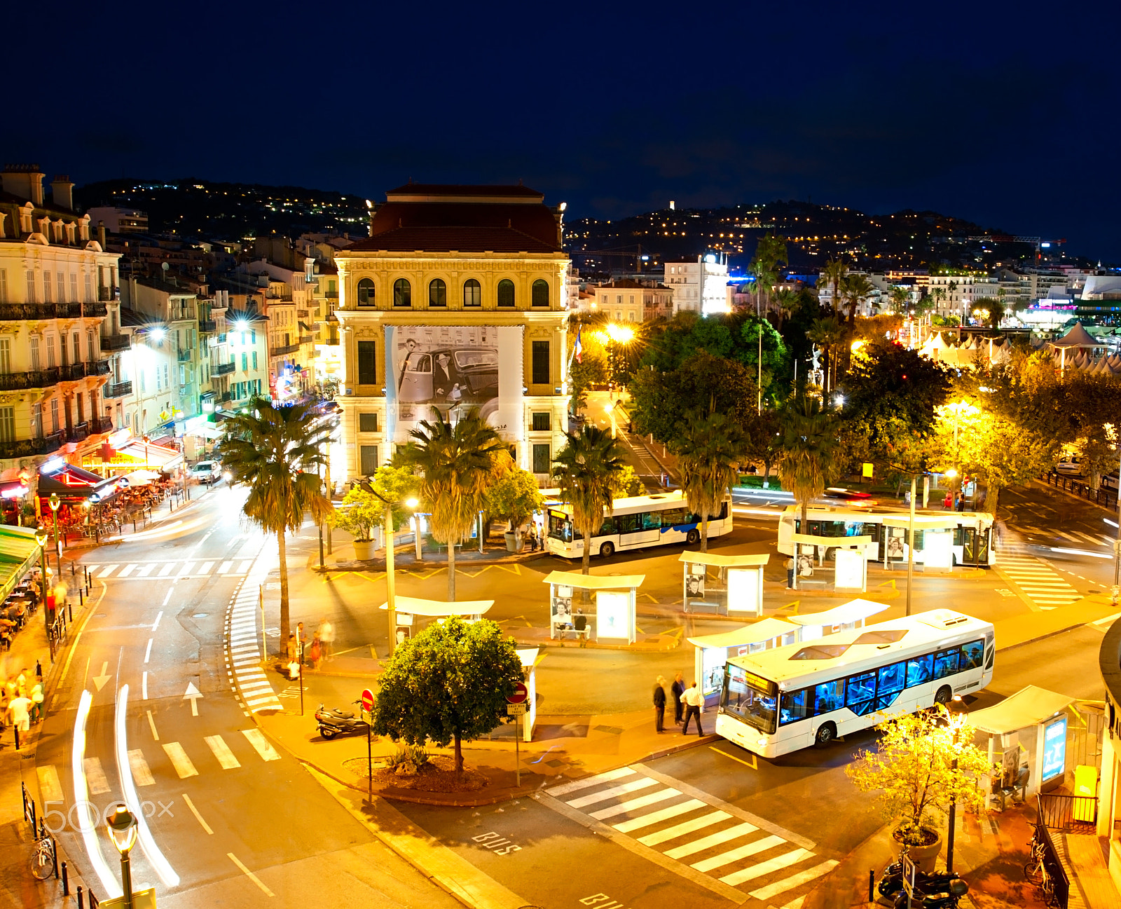 AF Zoom-Nikkor 28-80mm f/3.3-5.6G sample photo. Cannes at night photography