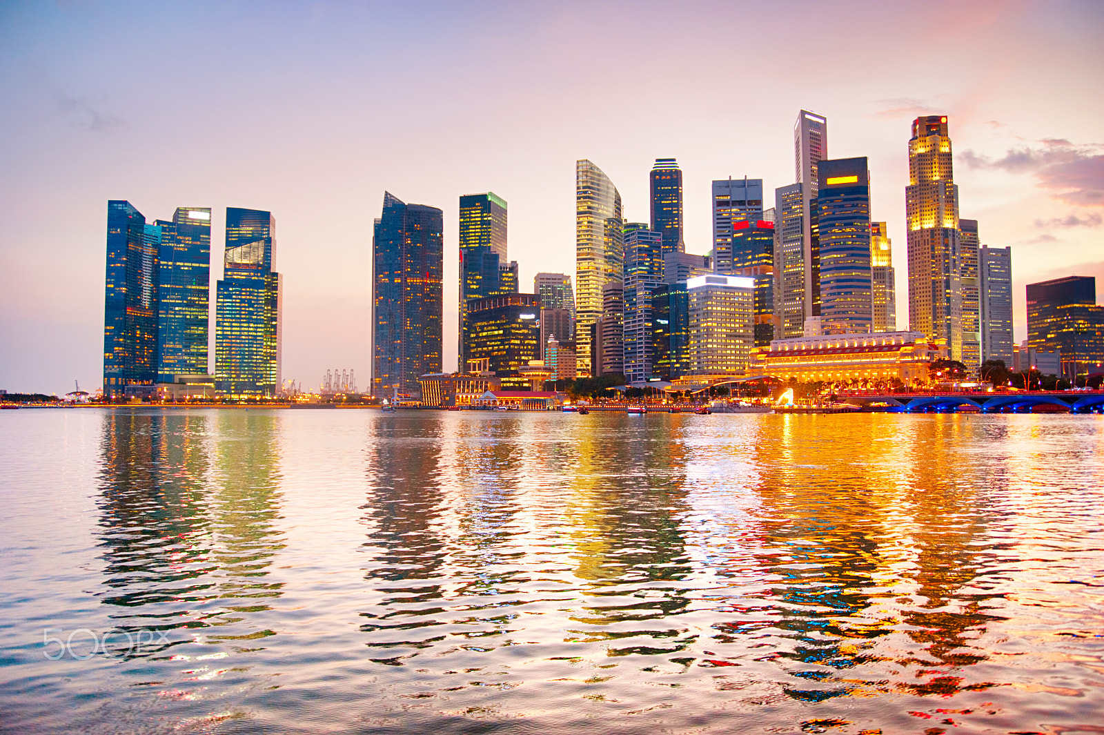 AF Zoom-Nikkor 28-80mm f/3.3-5.6G sample photo. Singapore skyline photography
