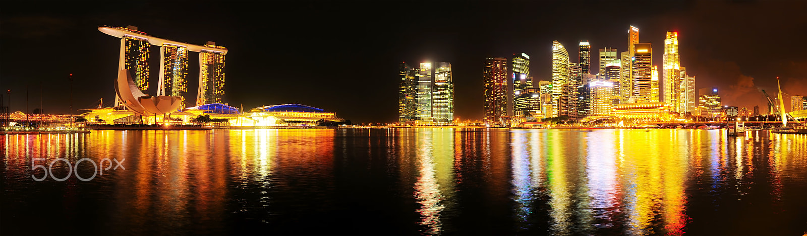 AF Zoom-Nikkor 28-80mm f/3.3-5.6G sample photo. Singapore night skyline photography
