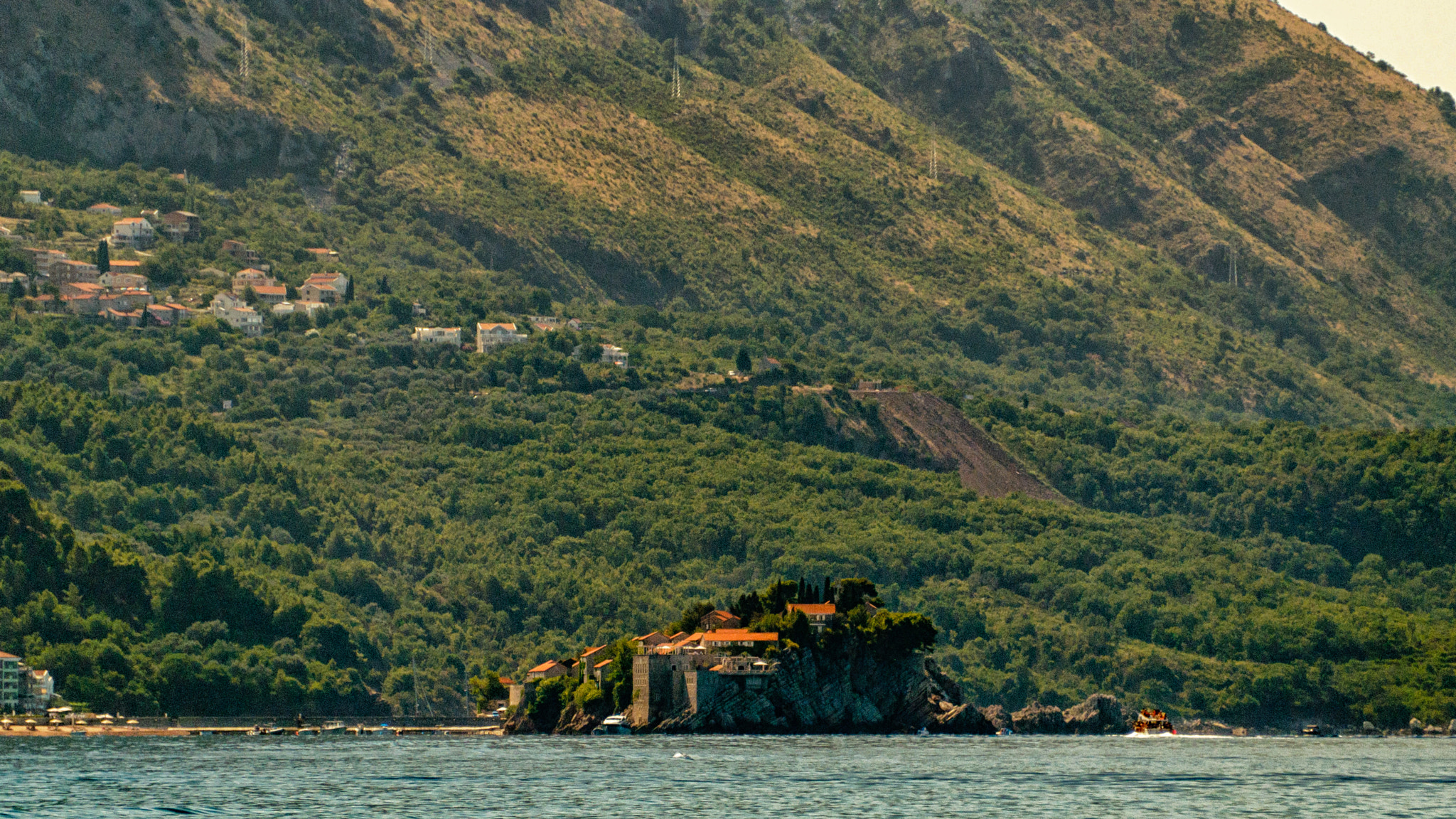 Sigma 18-200mm F3.5-6.3 II DC OS HSM sample photo. Sveti stefan islet photography