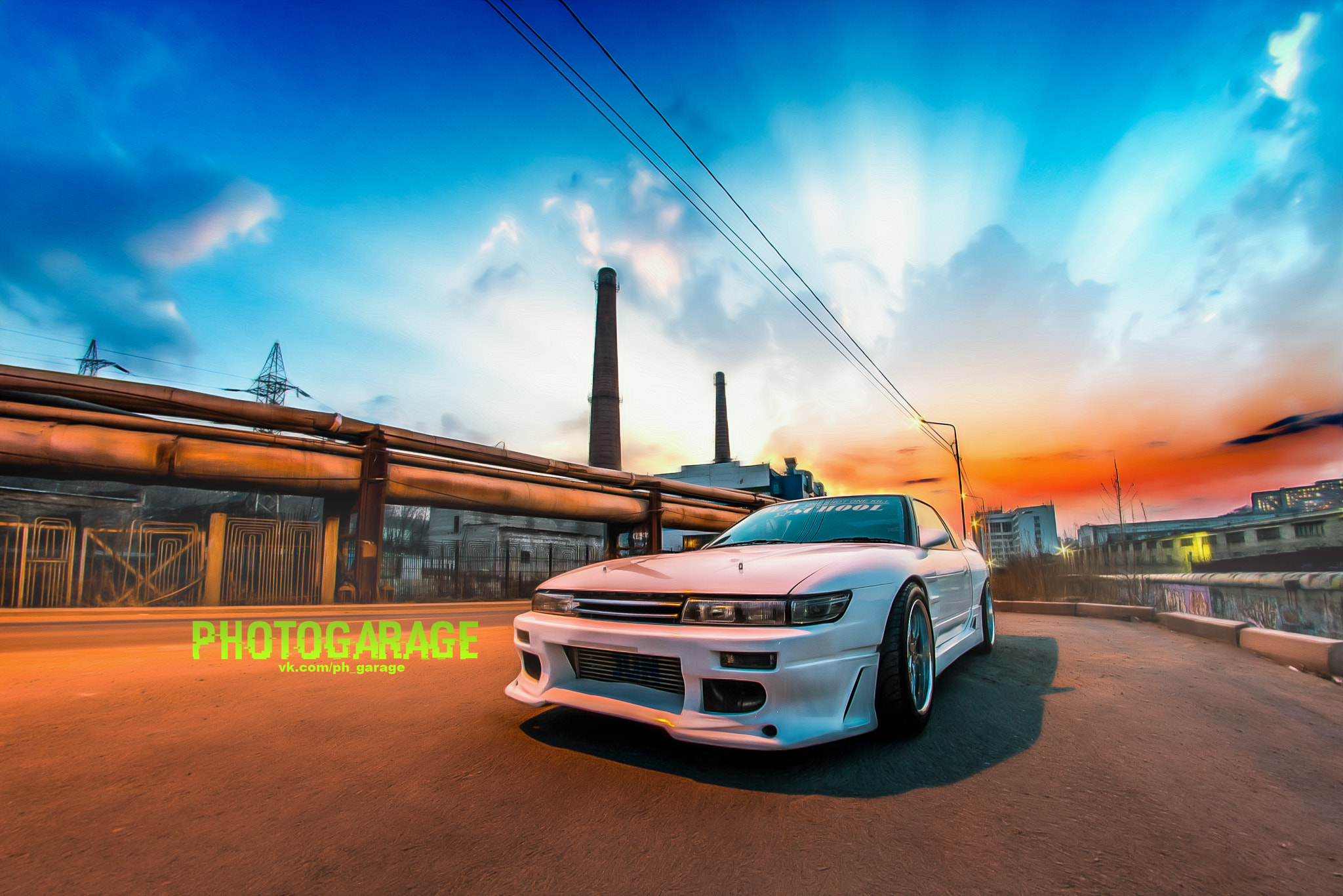 Nikon D610 + Samyang 8mm F3.5 Aspherical IF MC Fisheye sample photo. Nissan 180sx photography