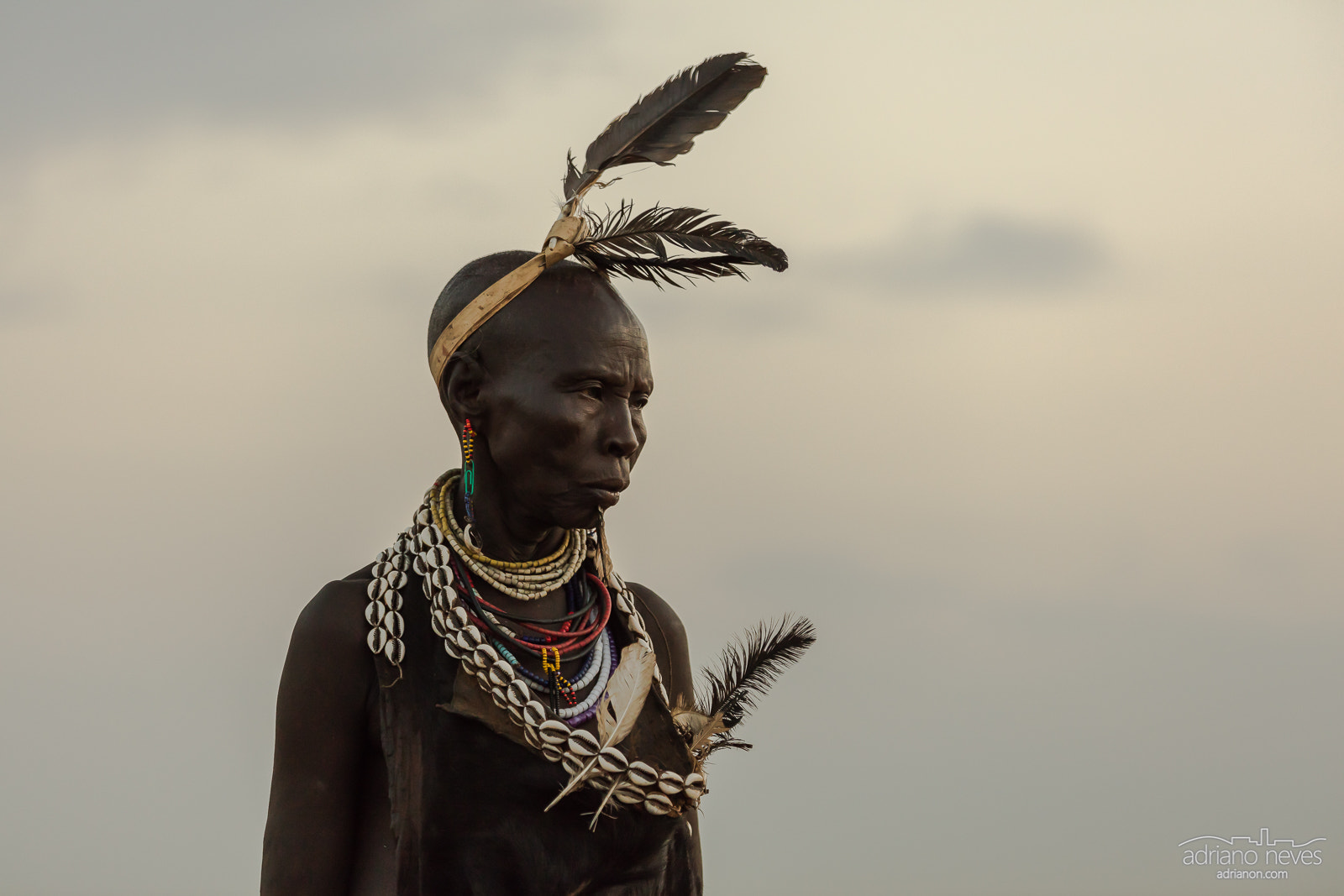 Canon EF 70-200mm F4L IS USM sample photo. Karo elder - ethiopia, omo valley photography