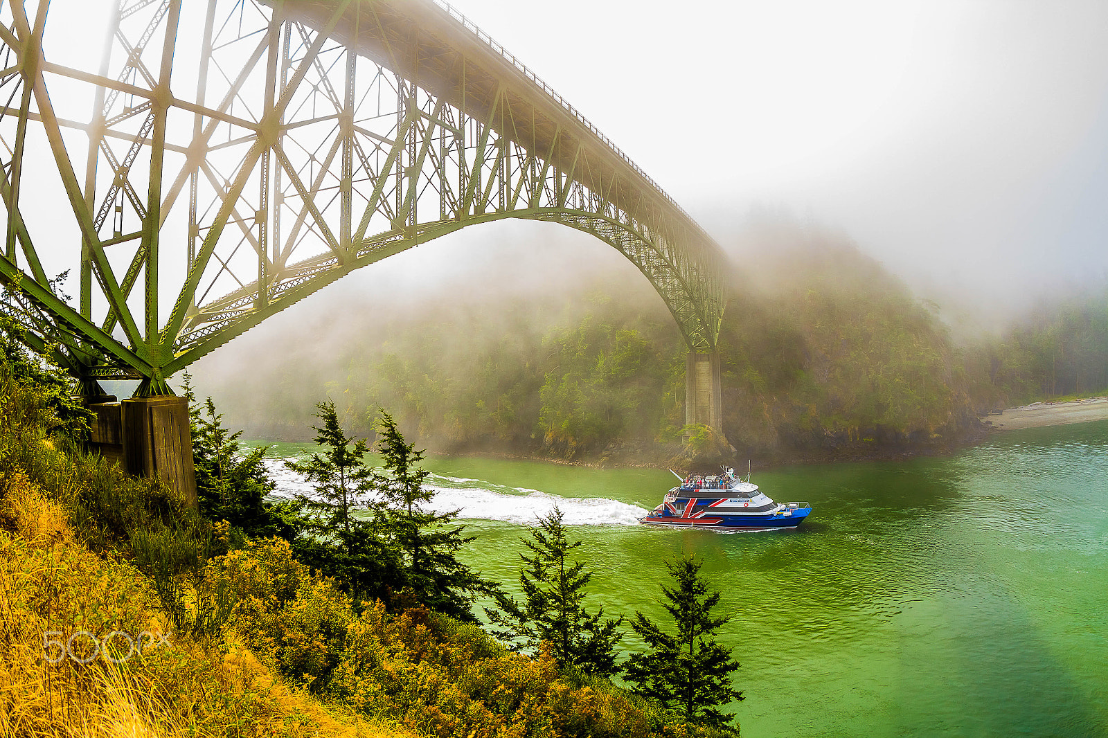 Canon EF 8-15mm F4L Fisheye USM sample photo. Deception pass bridge photography