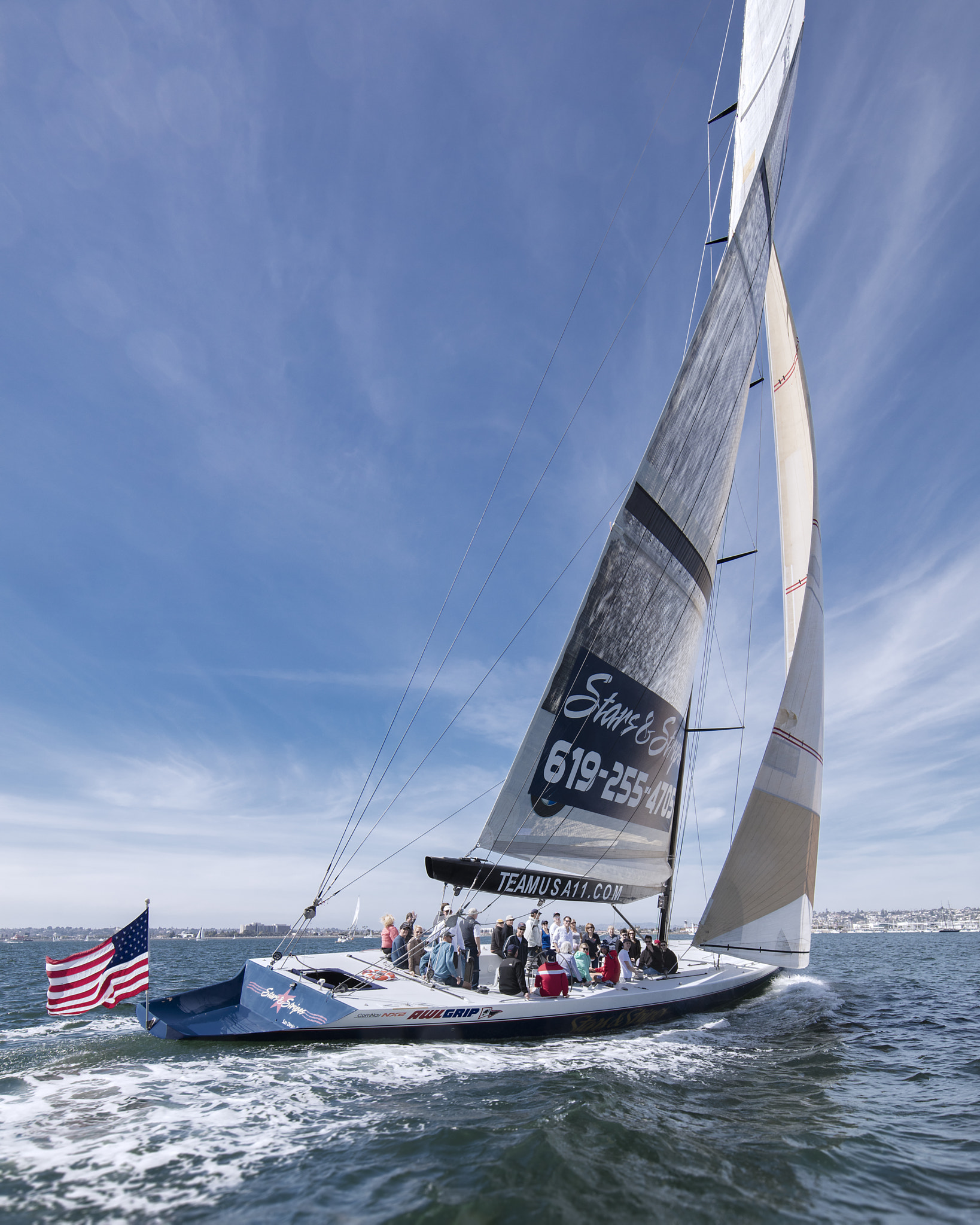 Canon EOS 5DS + Canon EF 300mm f/2.8L sample photo. Racing yacht usa-11 photography