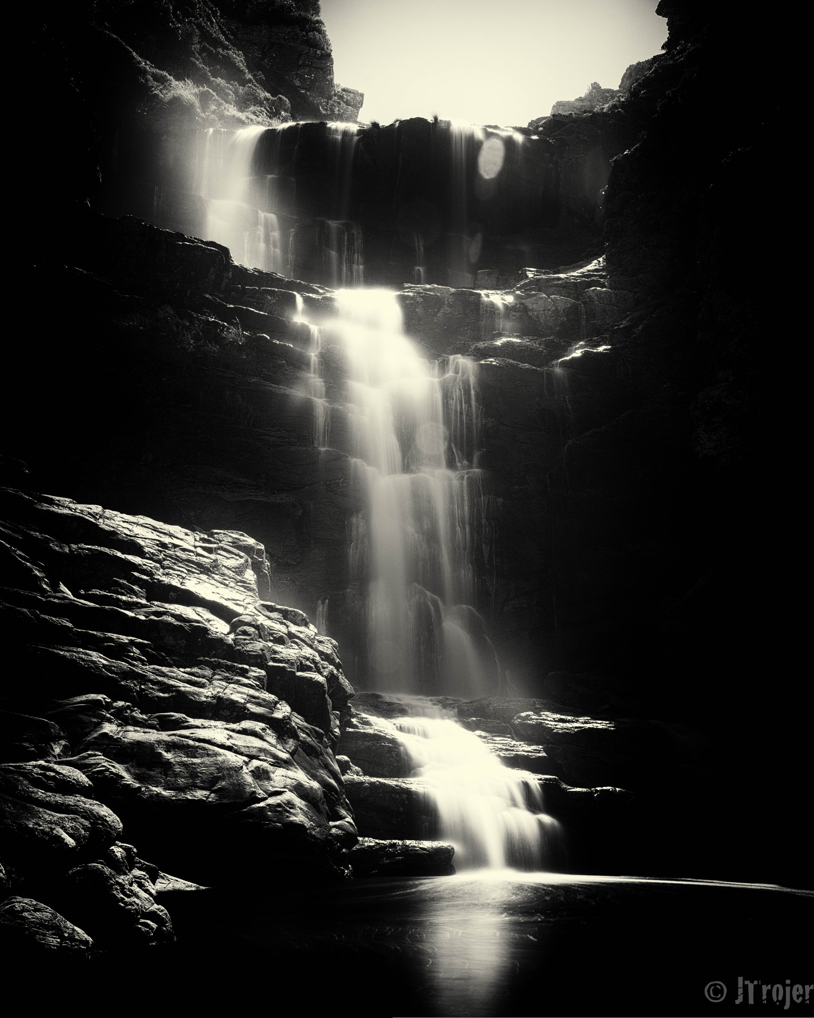Sony a7R + DT 0mm F0 SAM sample photo. Waterfall dark photography