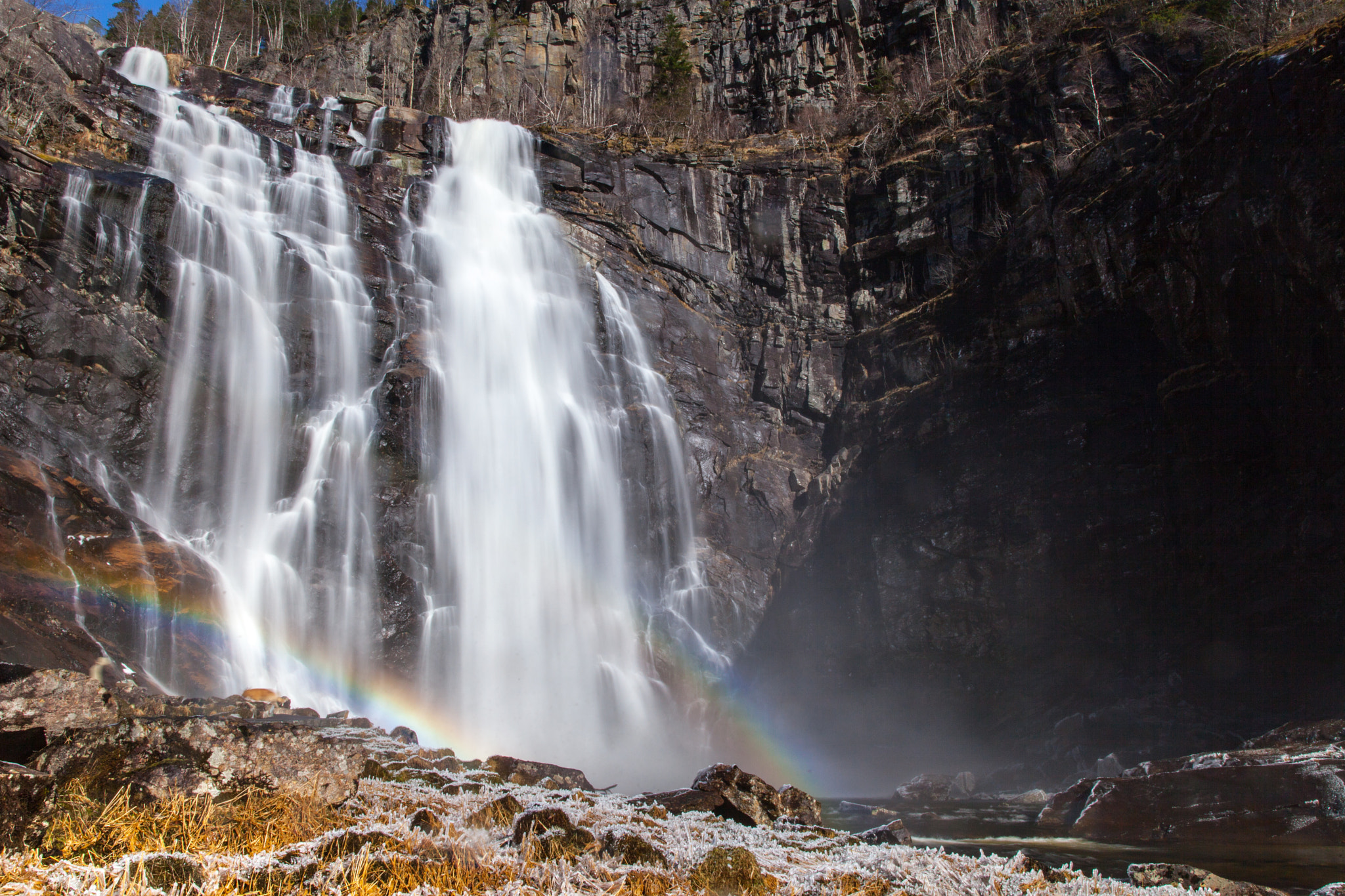 Sigma 28mm f/1.8 DG Macro EX sample photo. Skjervsfossen photography