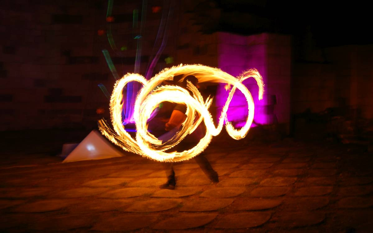 Nikon D40X sample photo. Firedancer photography