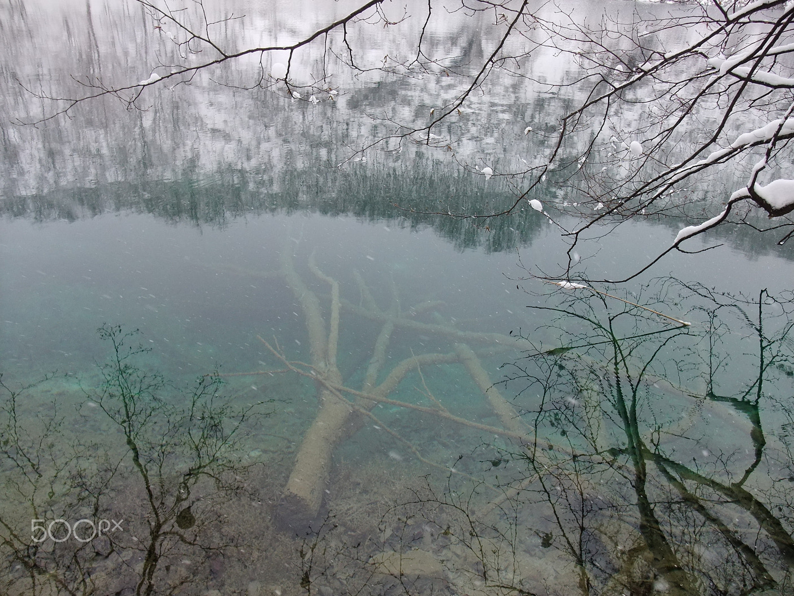 Fujifilm FinePix F200EXR sample photo. Plitvice in the winter, croatia photography