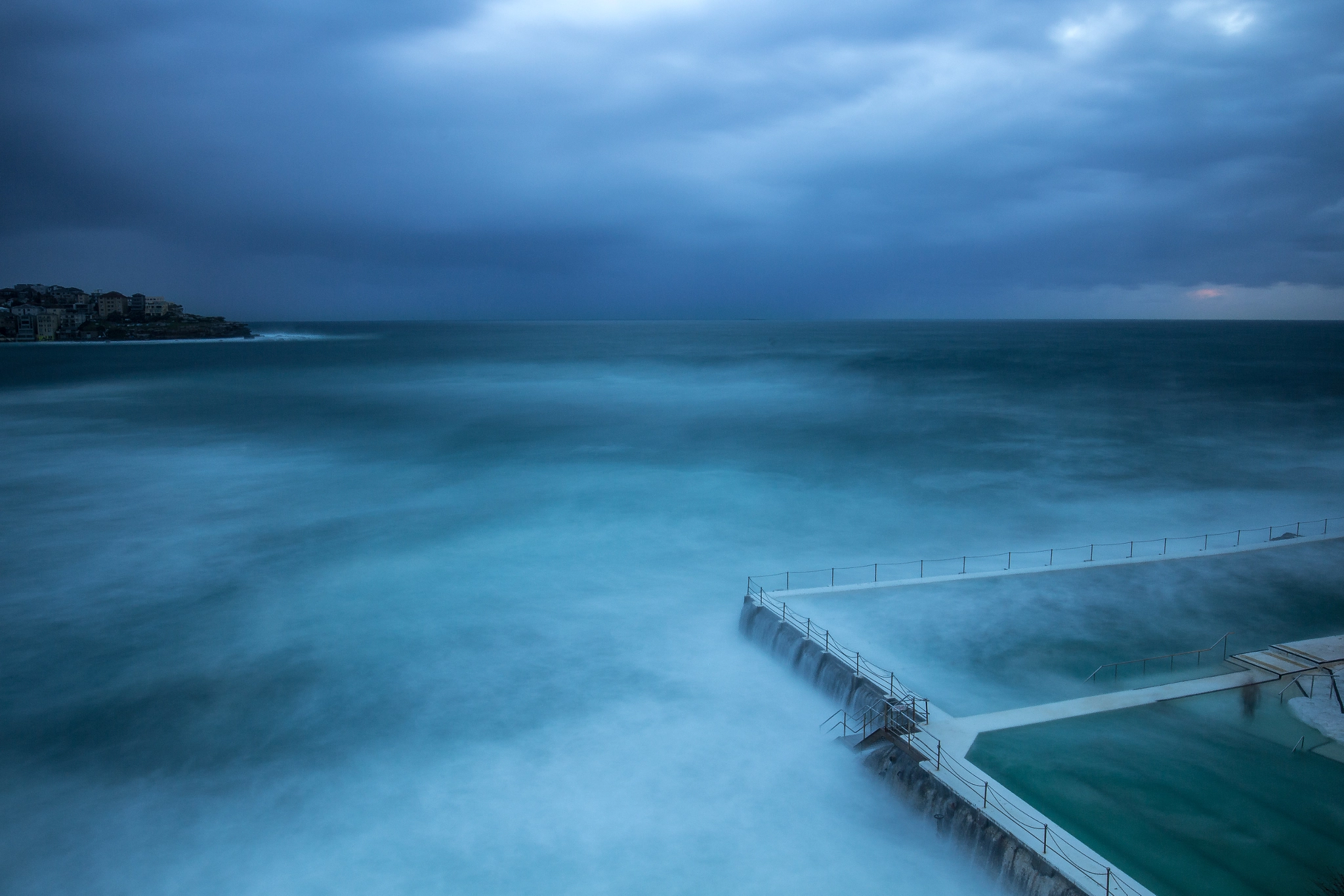 Canon EOS 700D (EOS Rebel T5i / EOS Kiss X7i) + Canon EF 16-35mm F4L IS USM sample photo. Bondi beach icebergs long exposure photography